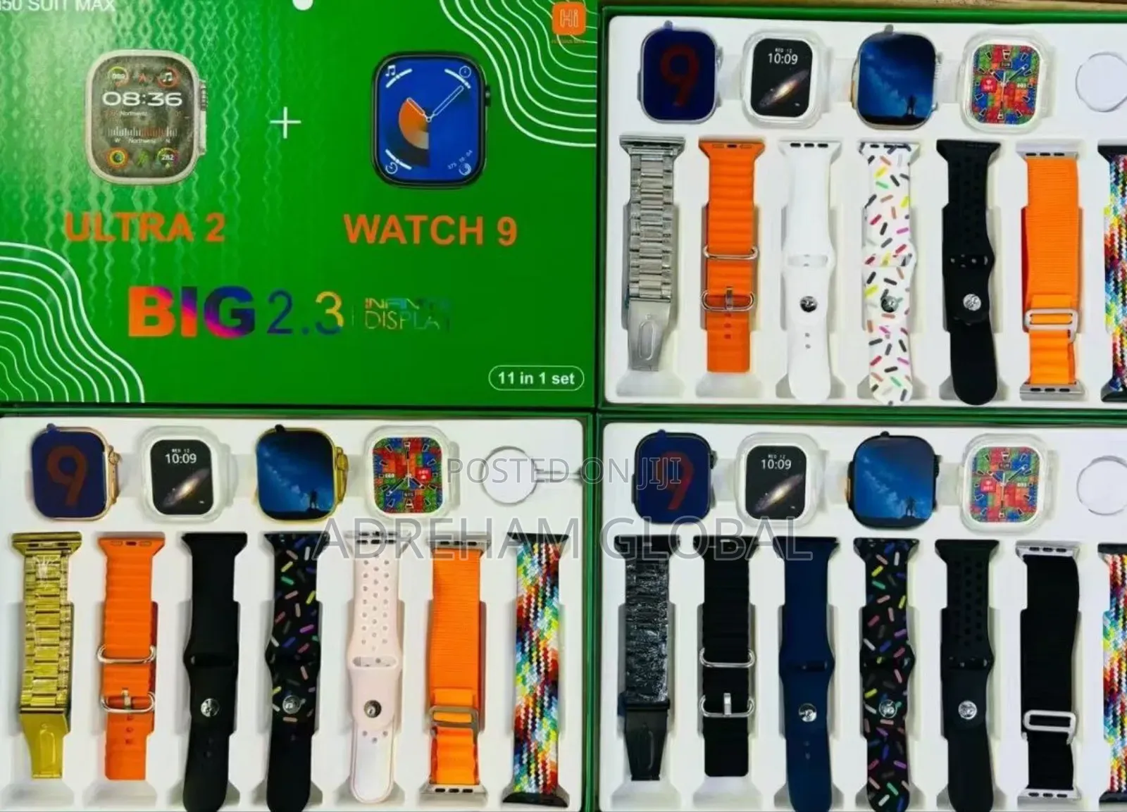 I50 2 Smart Watches 2 Protective Cases 7 Straps