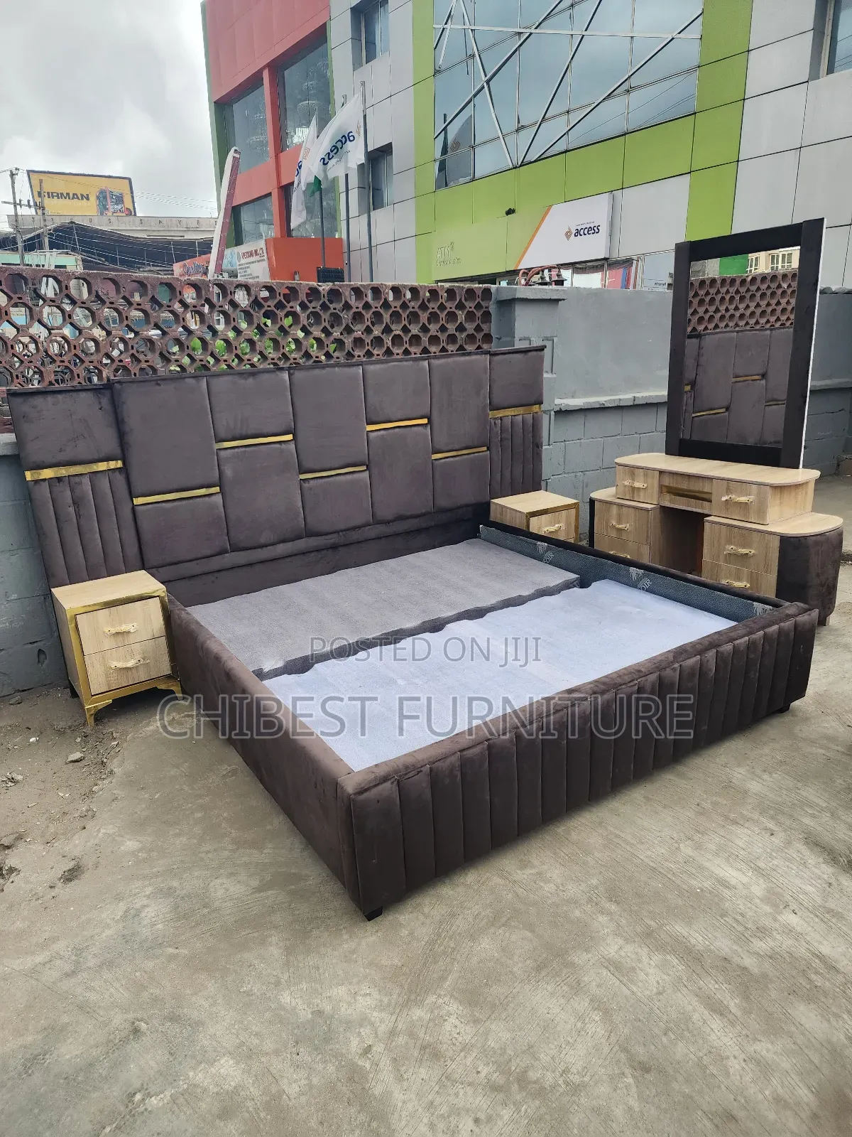 5ft Tall 6by6 Upholstery Bed Set.