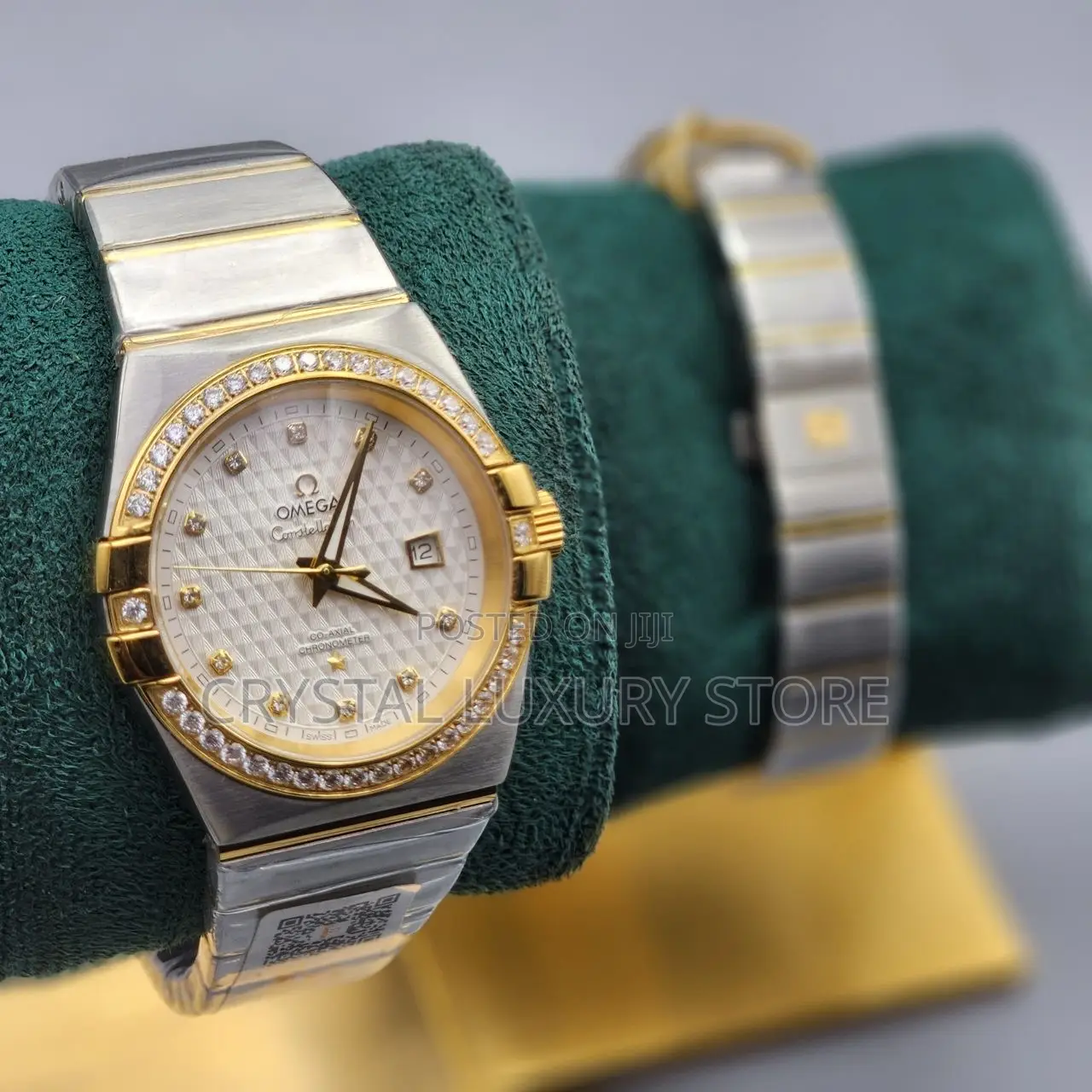 Omega Quality Luxury Men Chain Strap Wristwatch