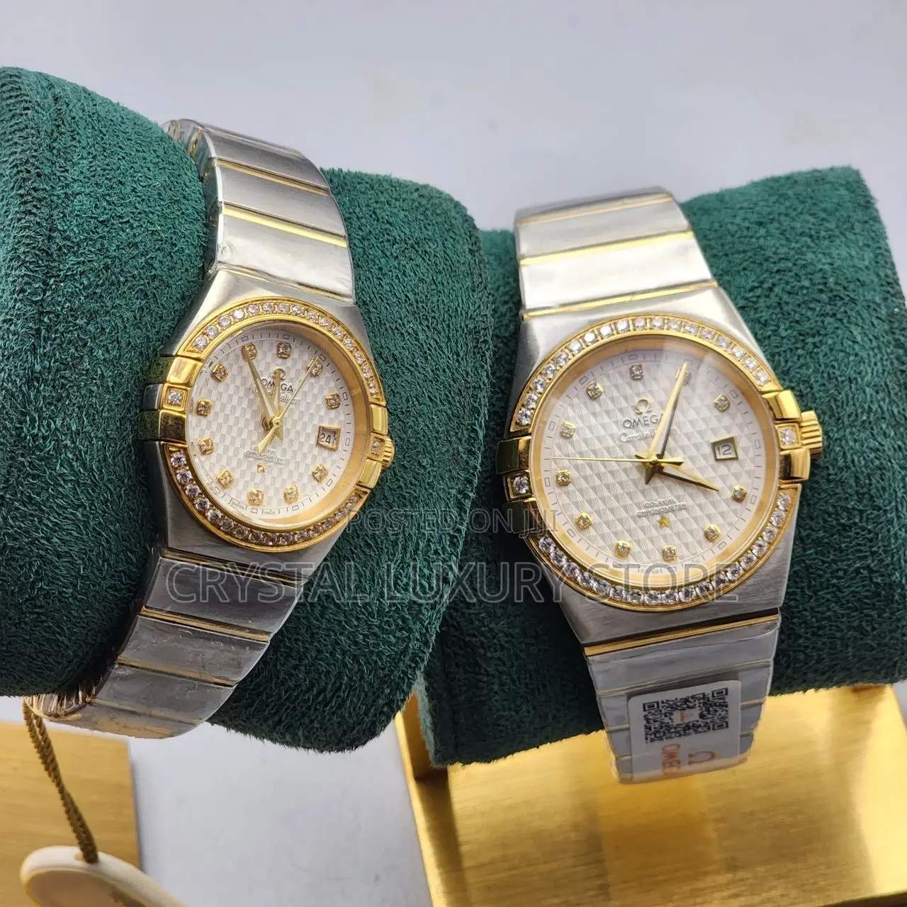 Omega Quality Luxury Men Chain Strap Wristwatch