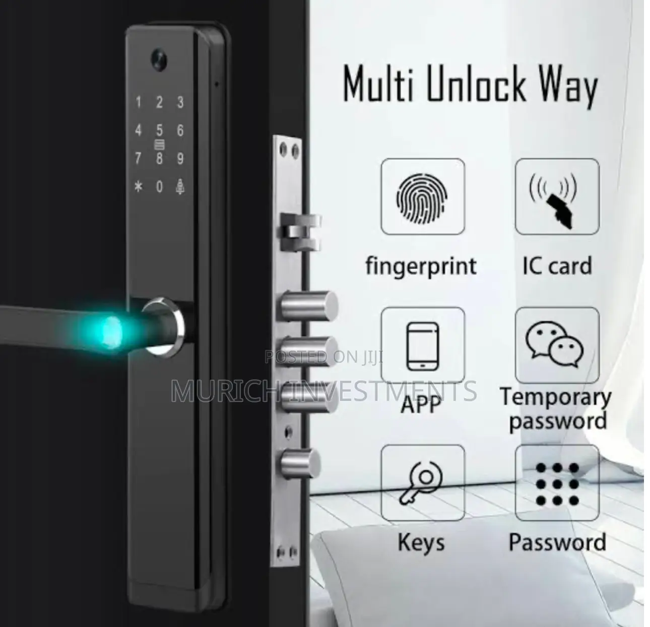 Tuya Smart App Wifi Fingerprint Door Lock Ic Card Digital