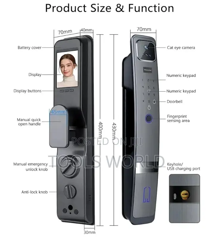 Hebralytic 3d Face Smart Door Lock