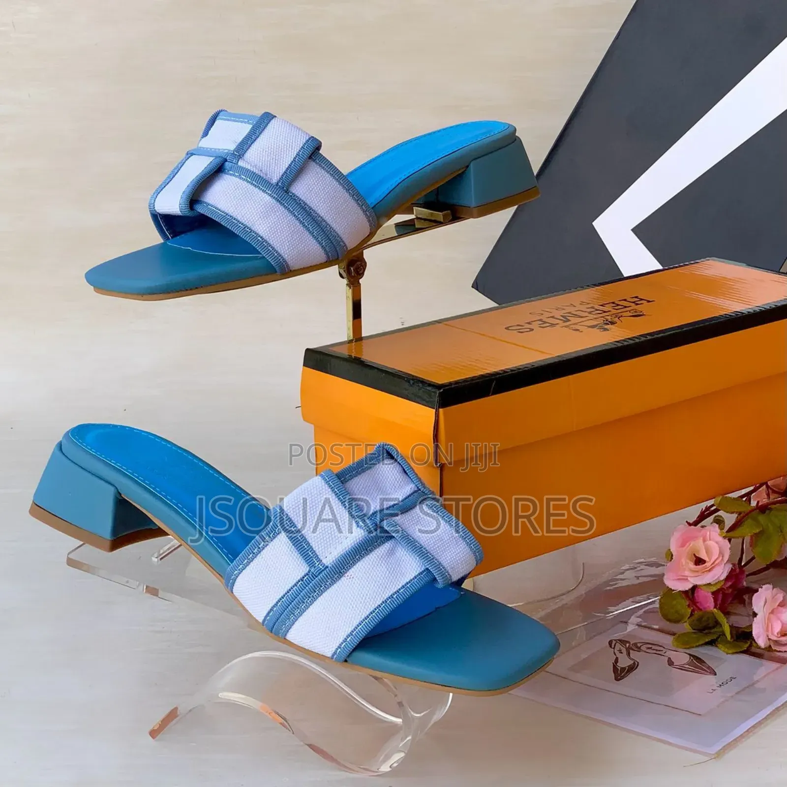 Hermes Ladies Heel Slippers