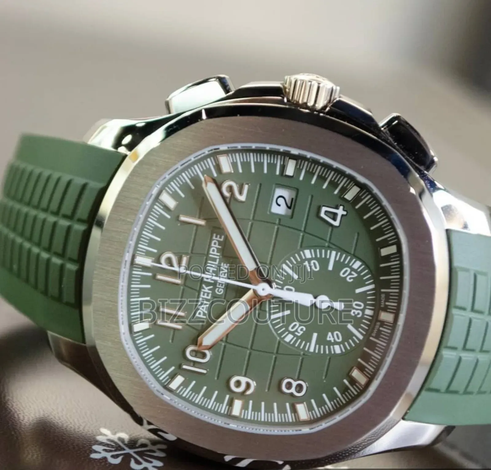 Original Patek Philippe Green Rubber Strap Watch