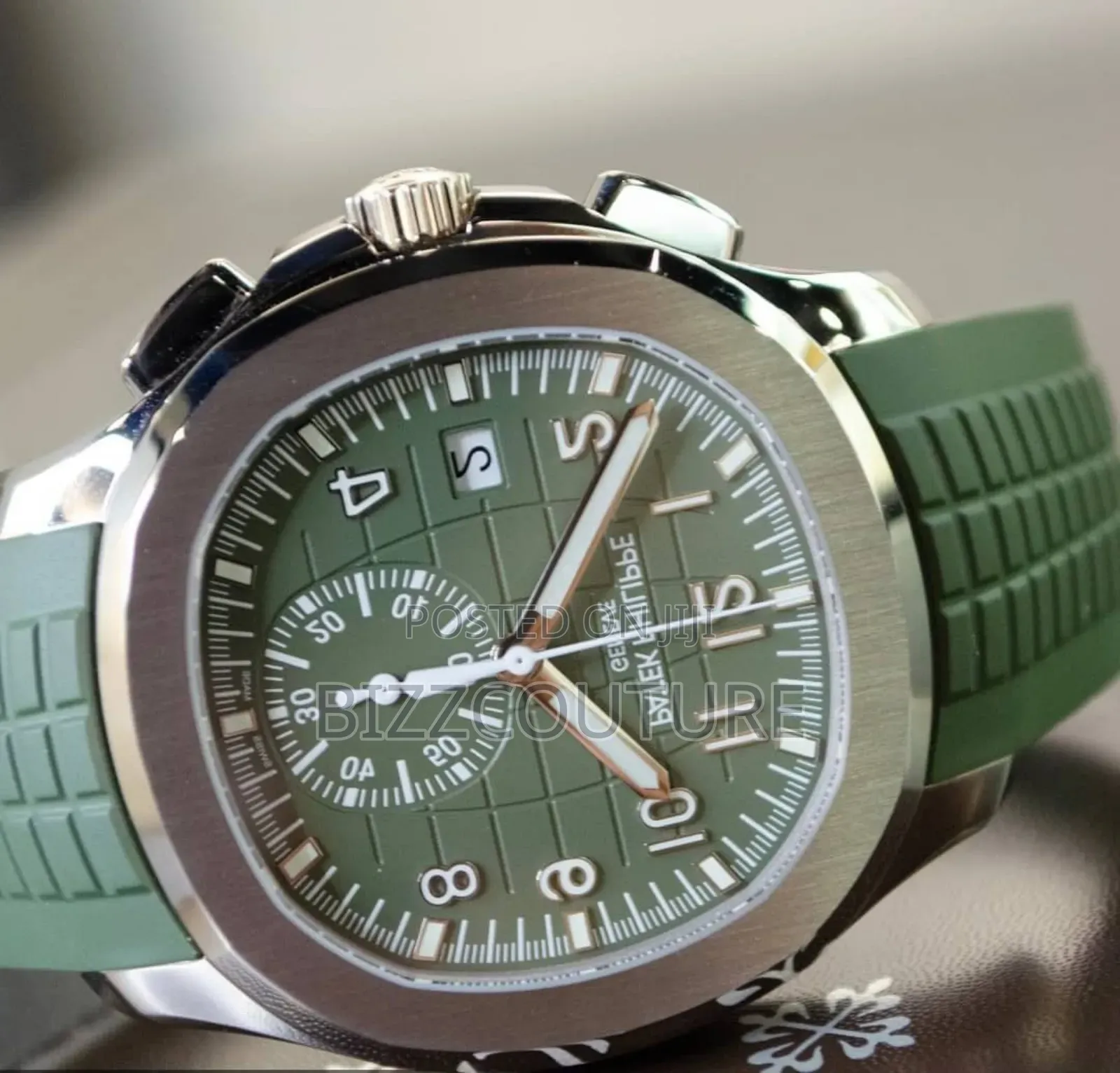 Original Patek Philippe Green Rubber Strap Watch