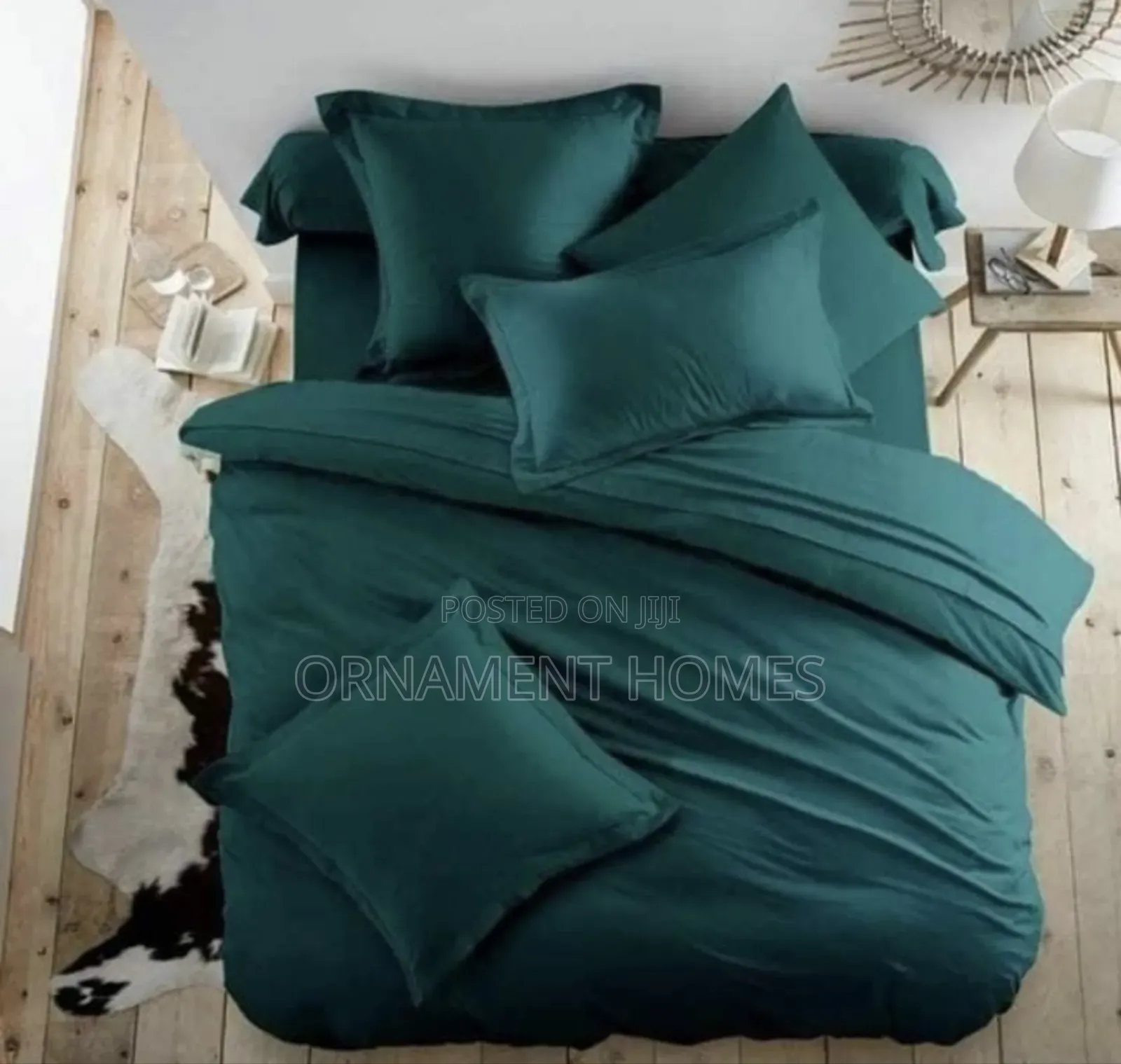 Emerald Bedsheet Duvet and Decorative Pillowcases