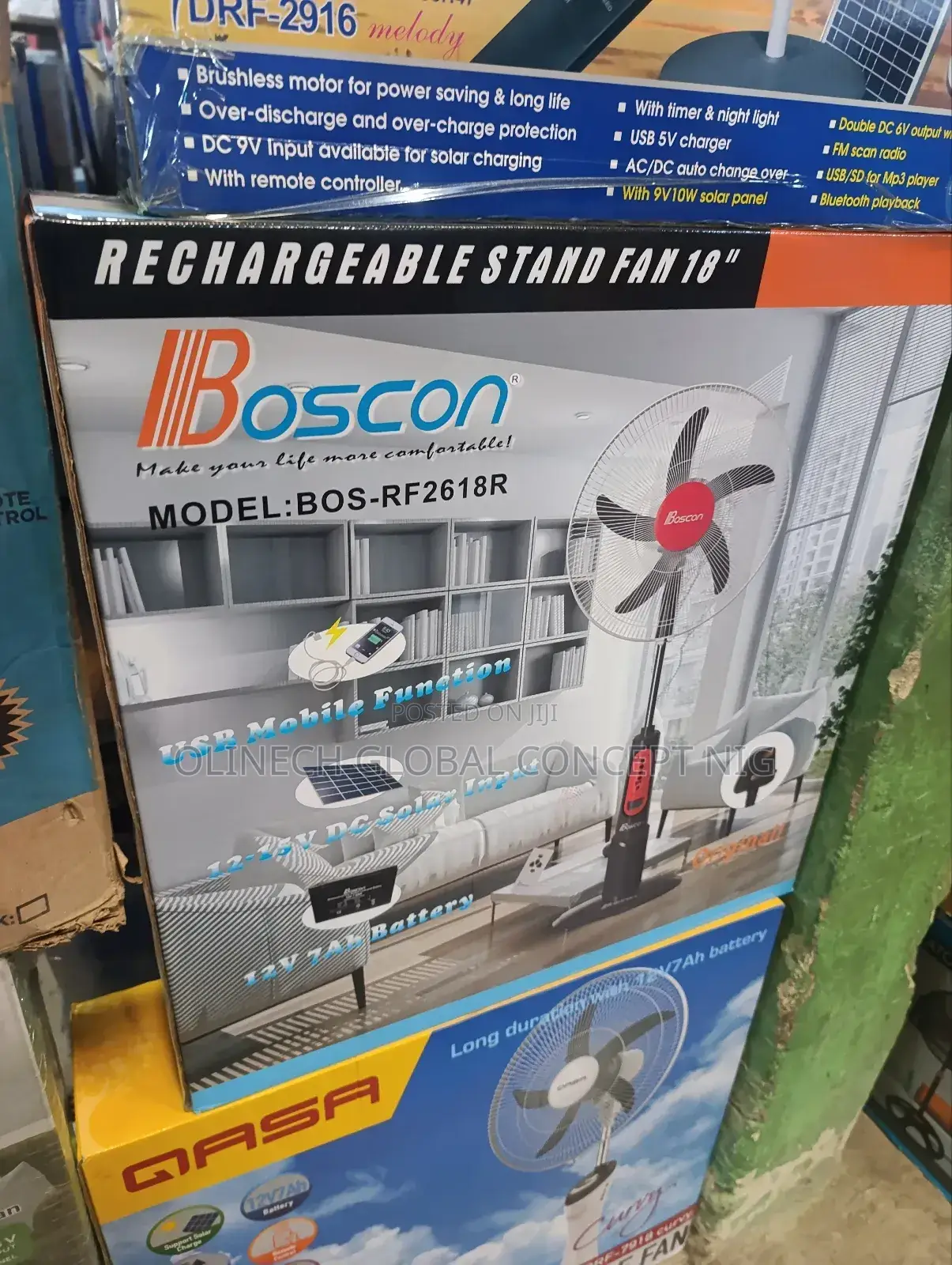 18 Inches Boscon Rechargeable Fan