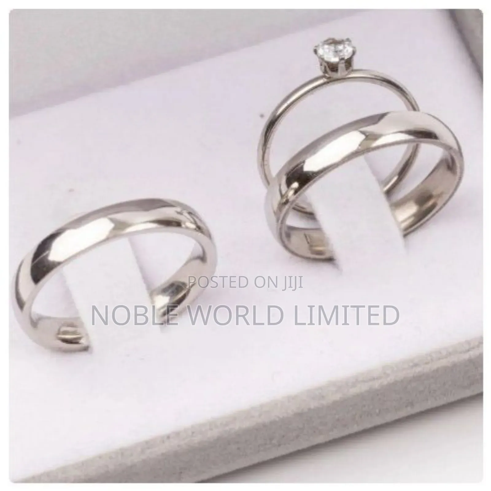 Silver Wedding Rings Set