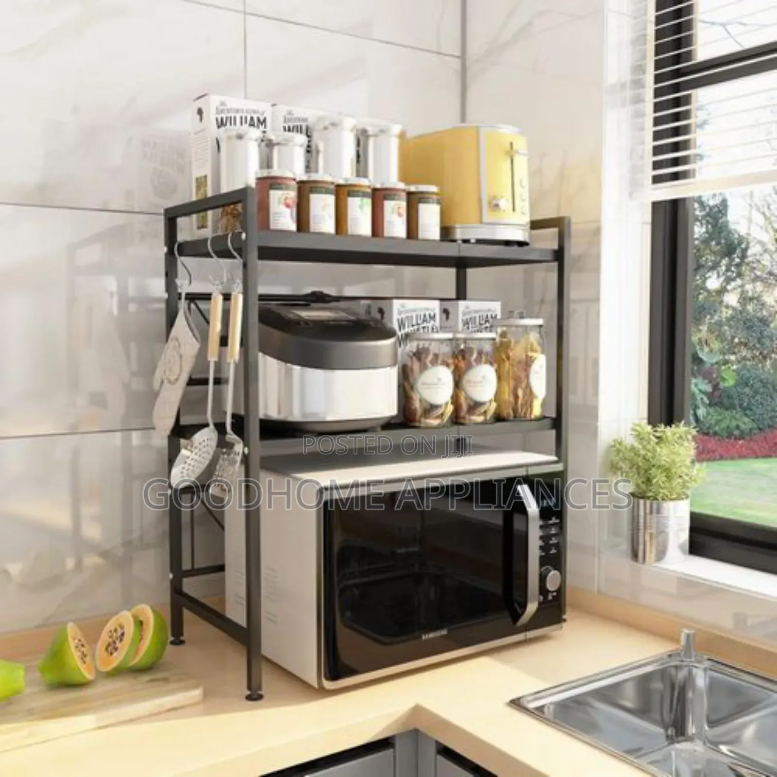 2 Layer Microwave Stand and Kitchen Organiser