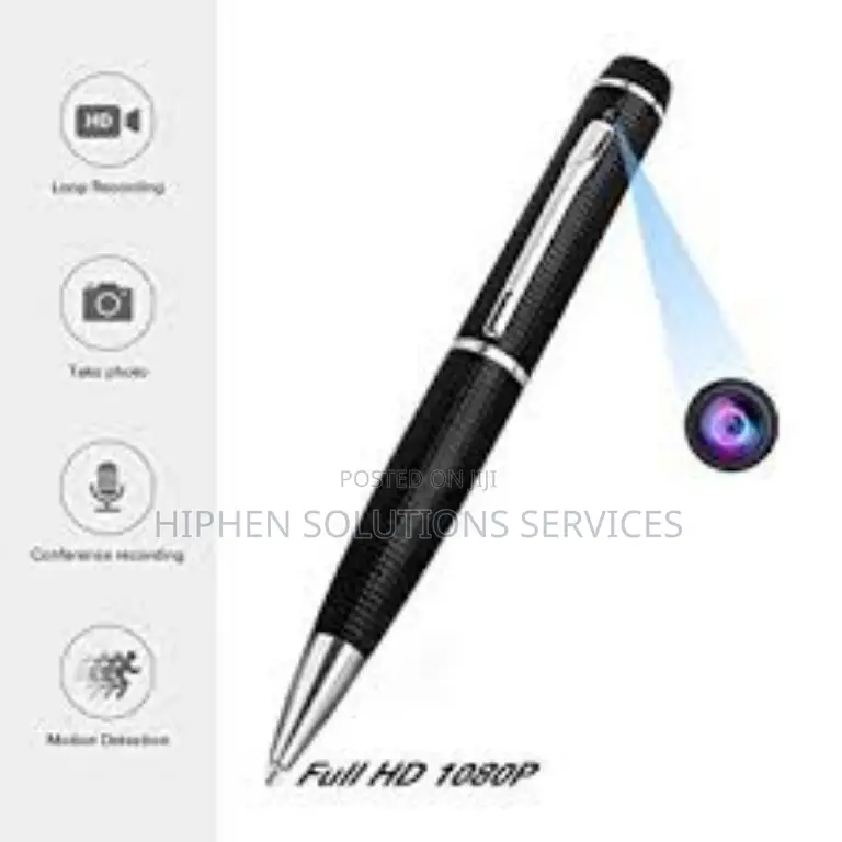 Black and Silver Pen Spy Camera, for Security