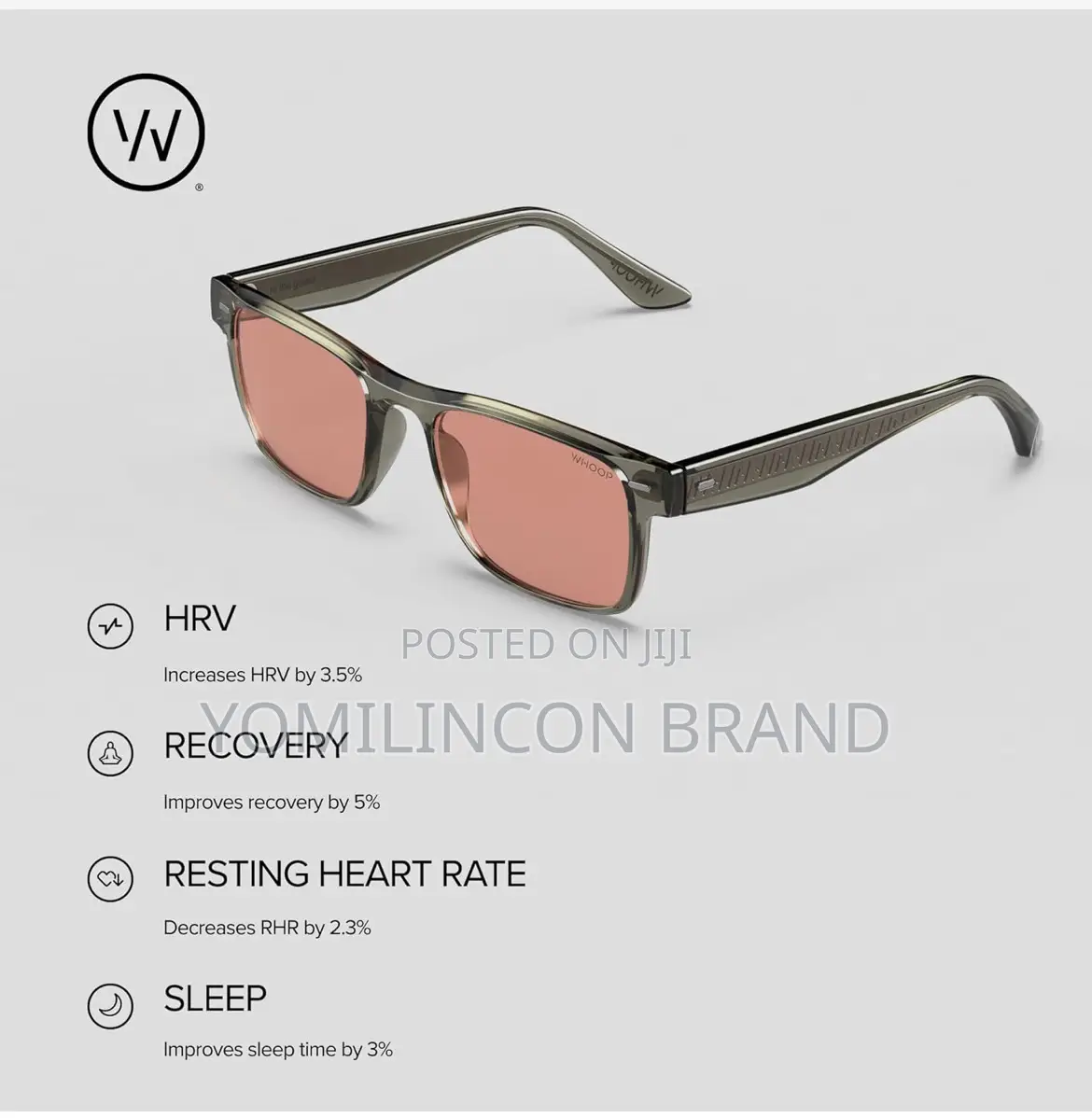 Whoop Blue Light Glasses, Evening and All-Day Lenses,