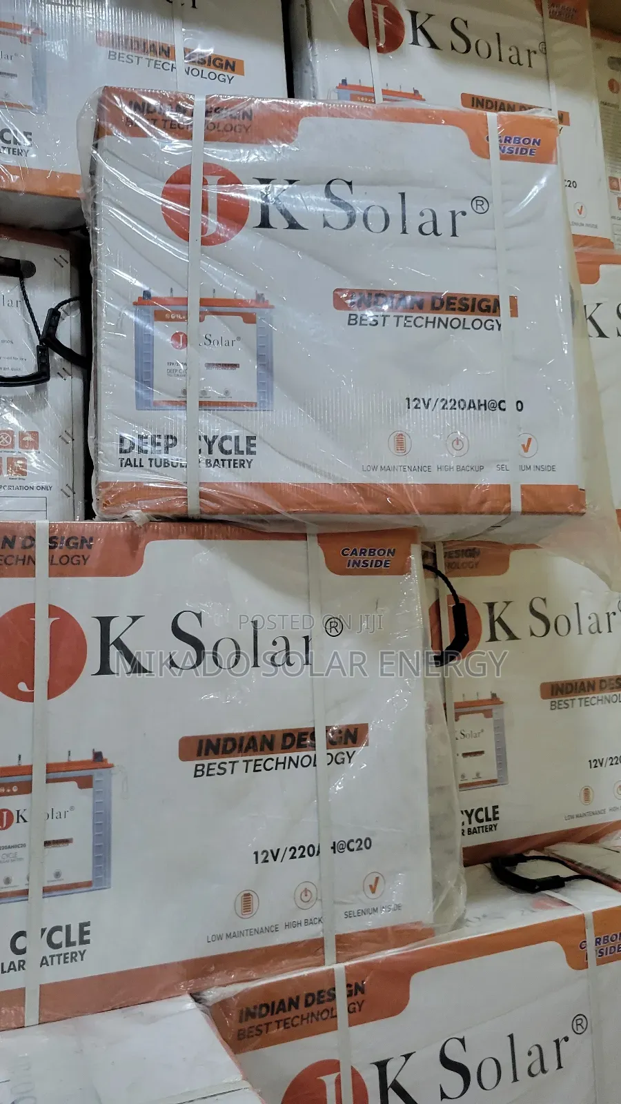 220ah 12v Jk Solar Tubular Battery