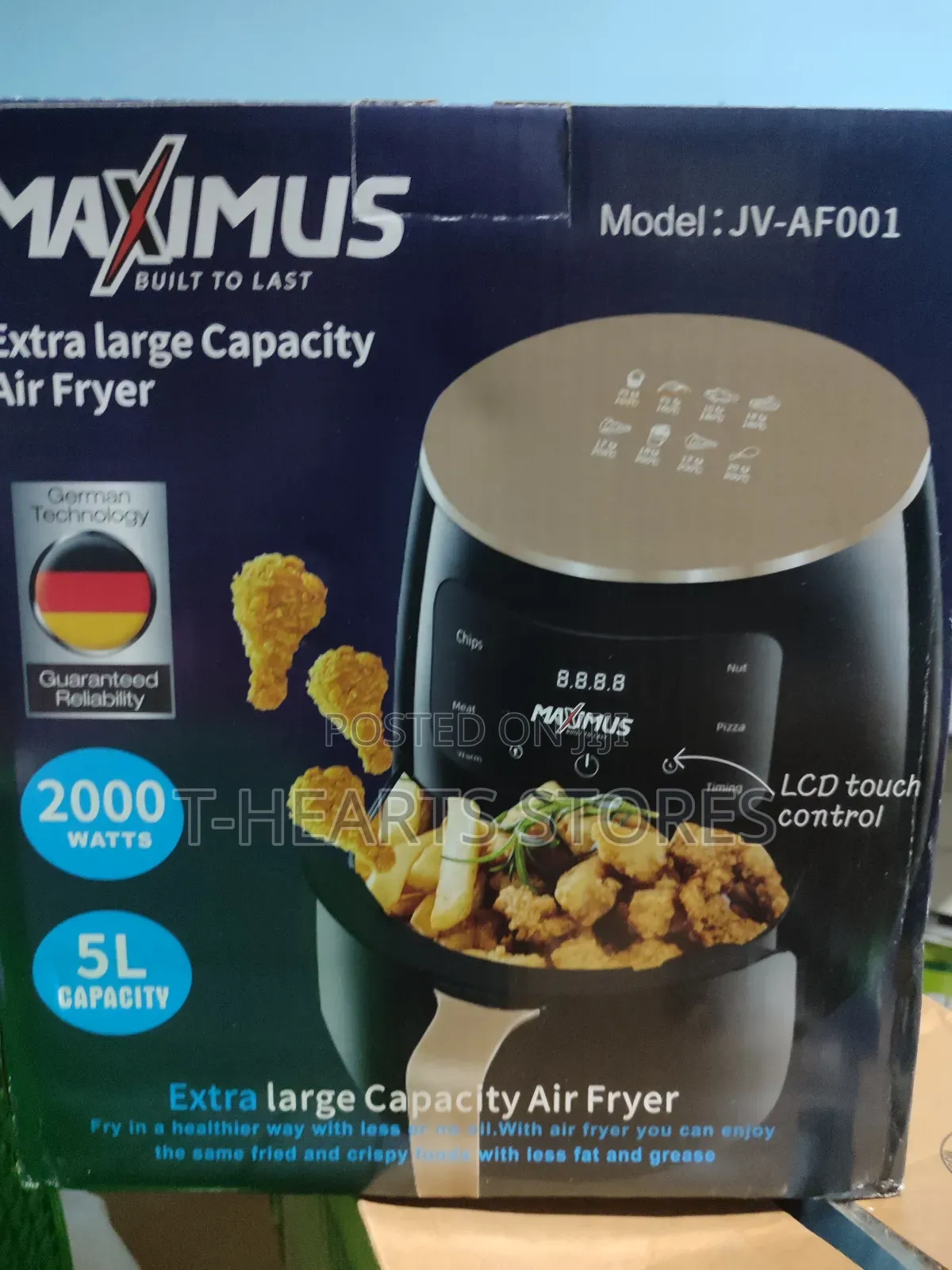 Maximus Extra Capacity Air Fryer - 5l