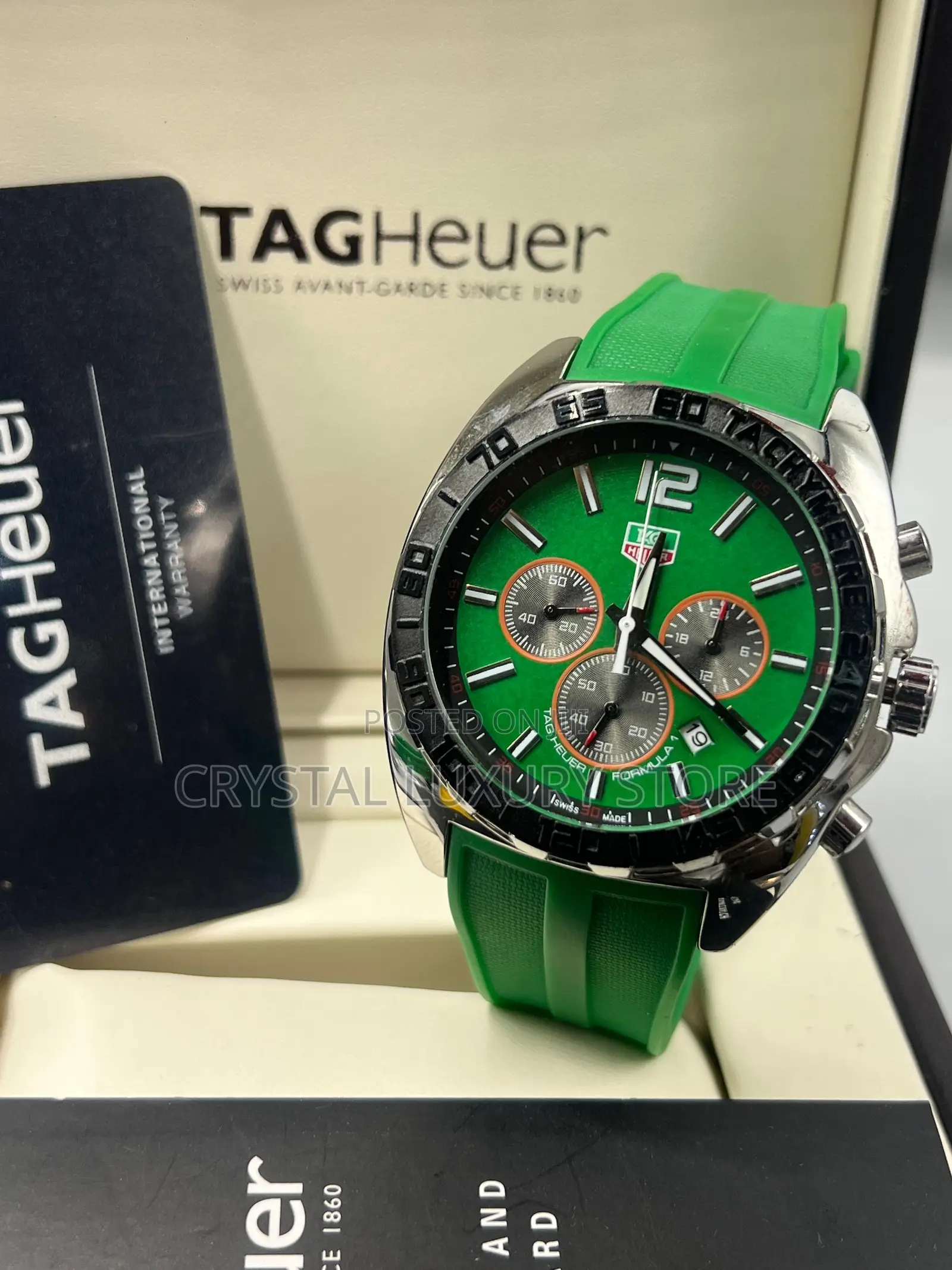 Tag Heuer Quality Men Rubber Strap Wristwatch