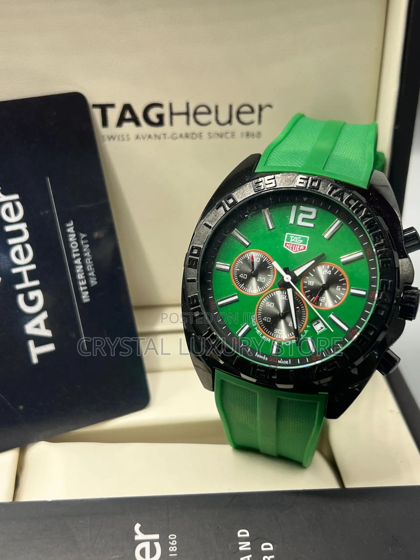 Tag Heuer Quality Men Rubber Strap Wristwatch