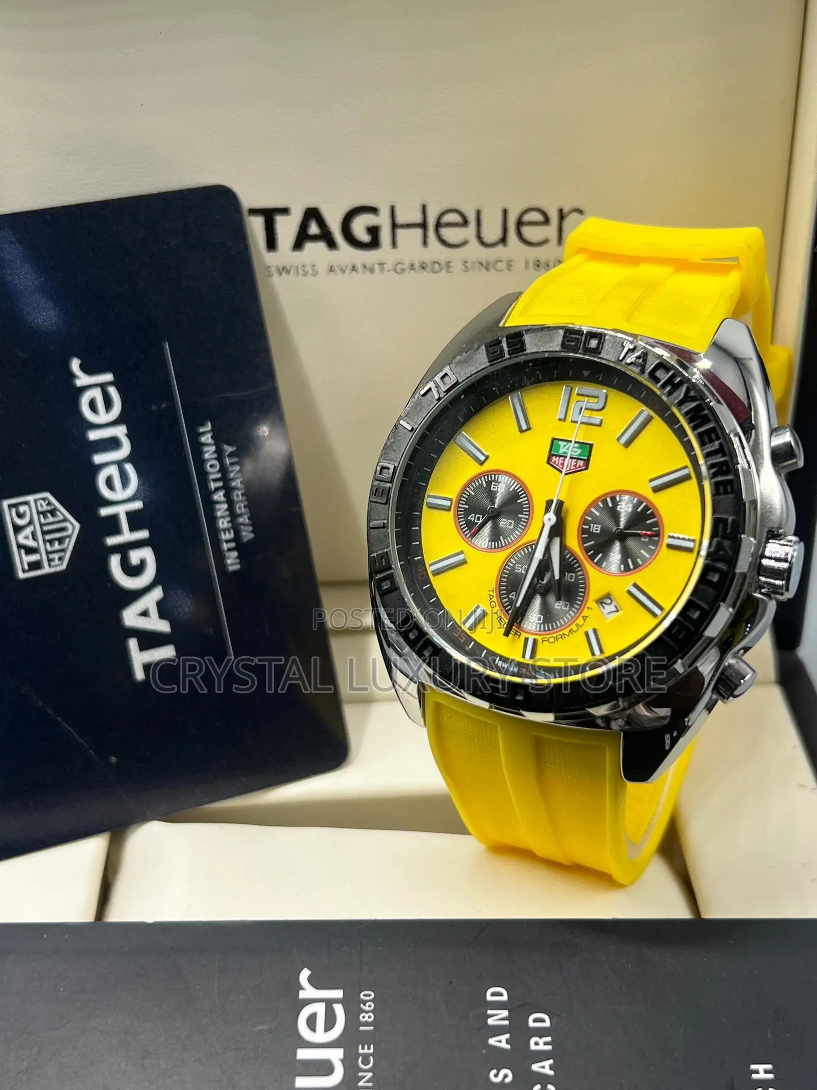 Tag Heuer Quality Men Rubber Strap Wristwatch