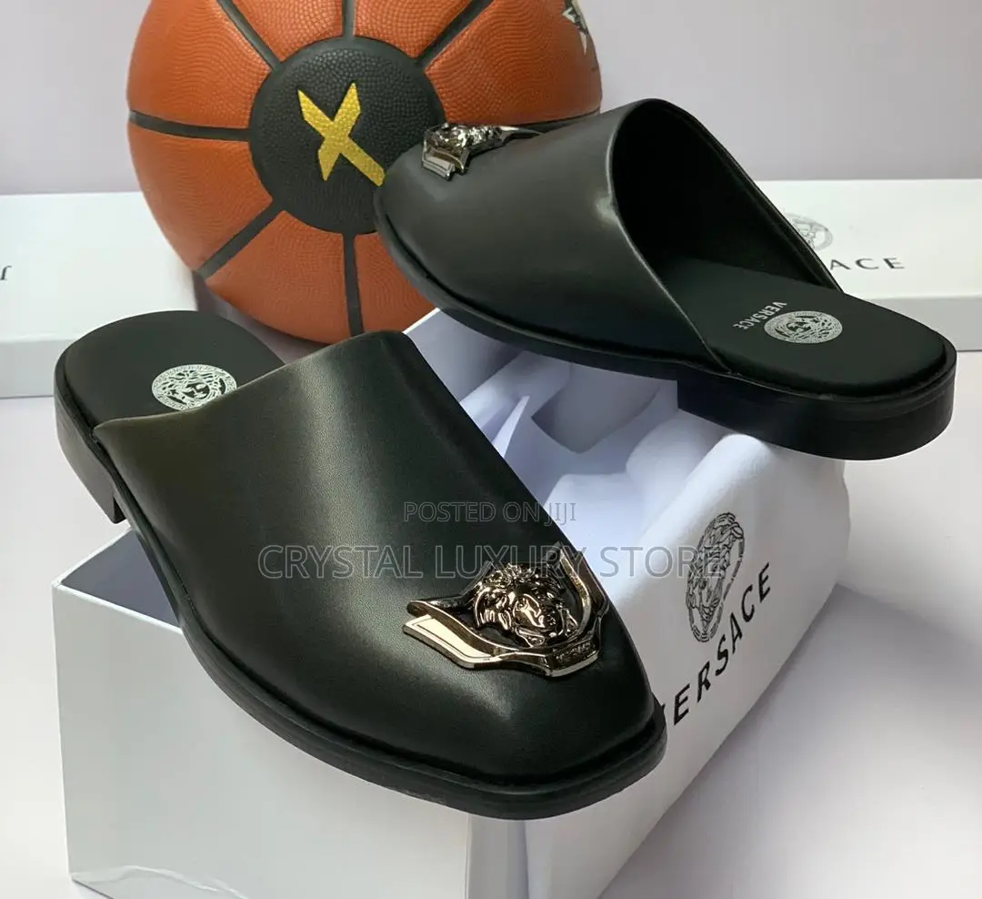 Versace Quality Luxury Men Genuine Leather Half Shoe