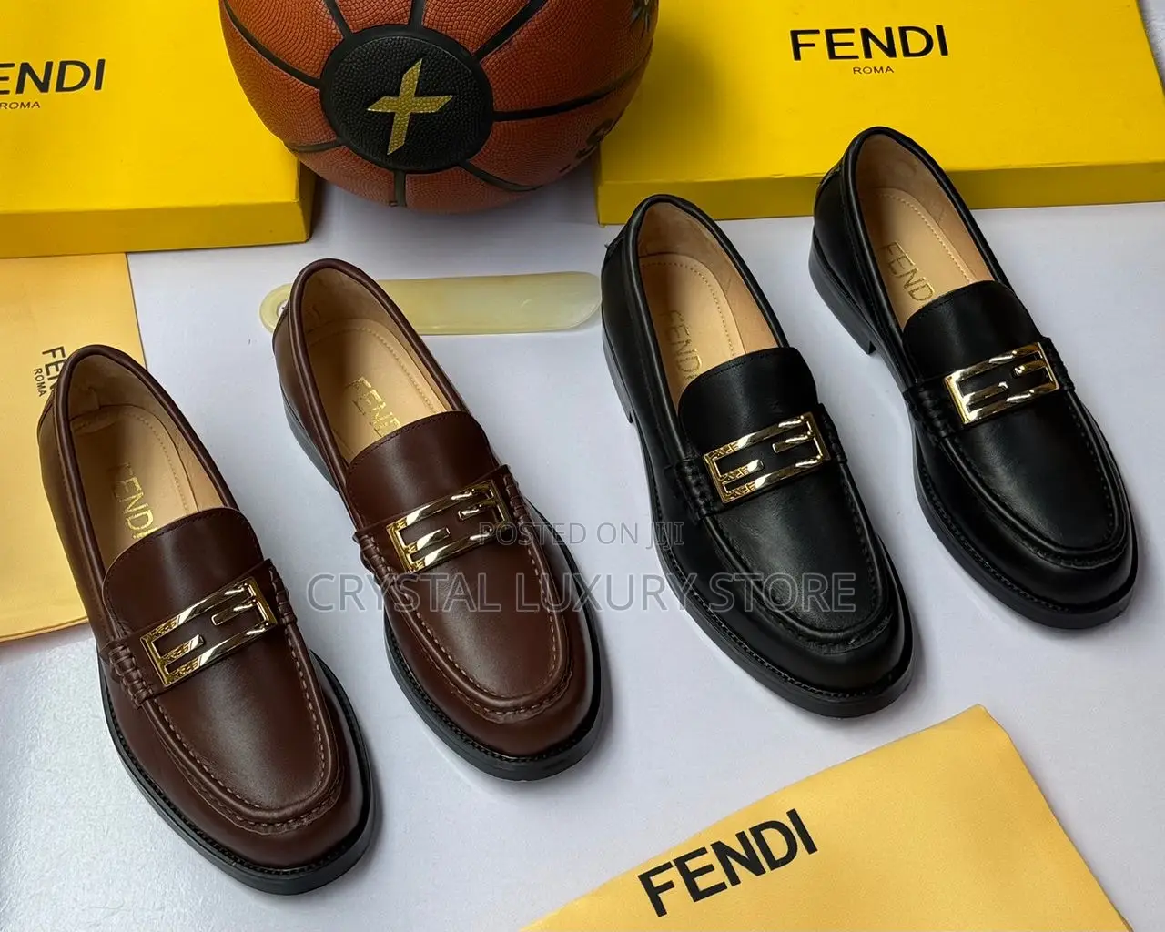 Fendi Quality Luxury Men Genuine Leather Shoe