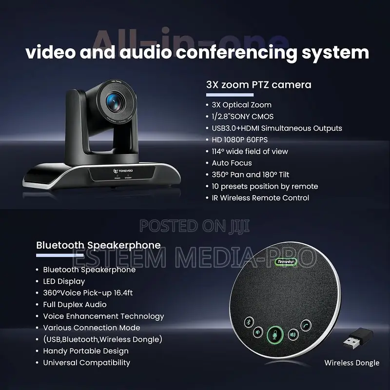 Tongveo All-in-one Conference Room Video Camera System