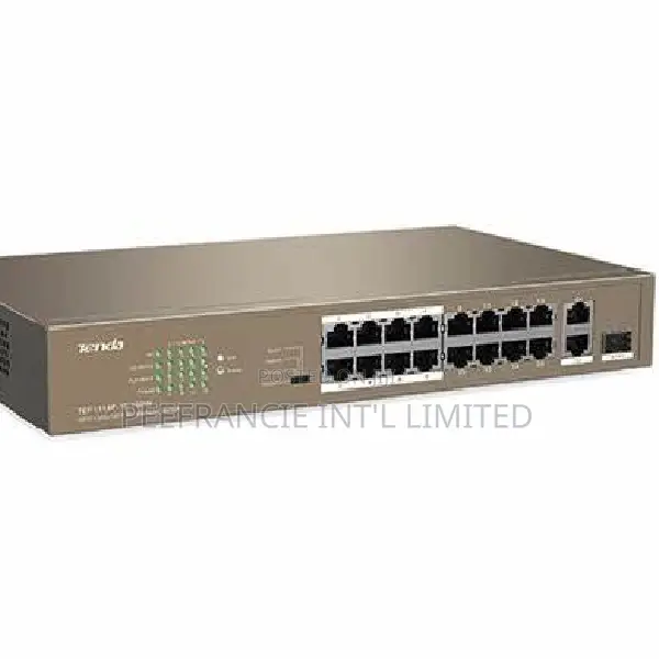 16 Port 10/100+ 2ge Gigabit 16 Port Poe + 1sfp Switch
