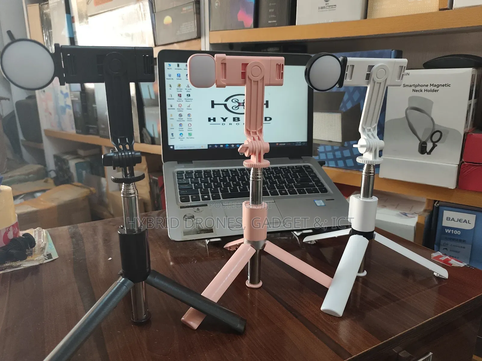 Selfie Stick Mobile Tripod For Vlogger With Wireless Remote