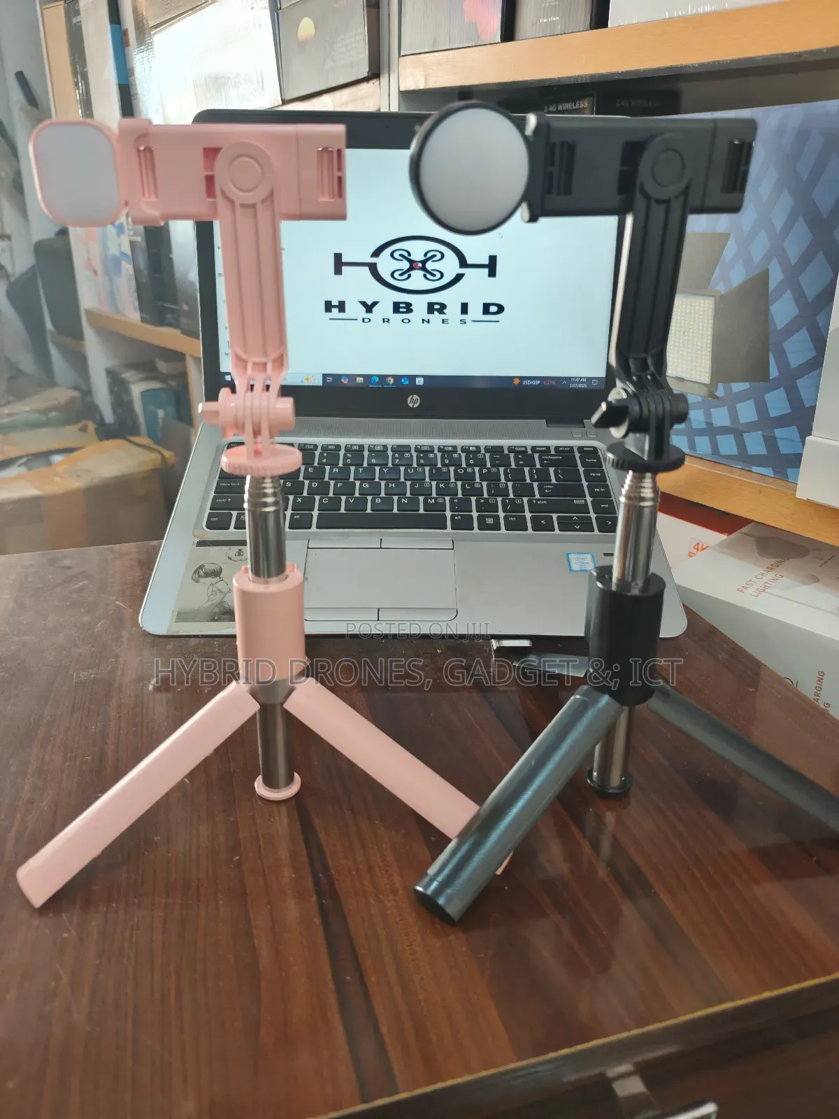 Portable Selfie Stick For Photograph With Wireless Remote