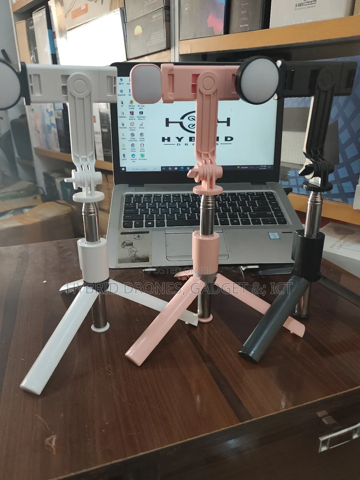Portable Selfie Stick For Photograph With Wireless Remote