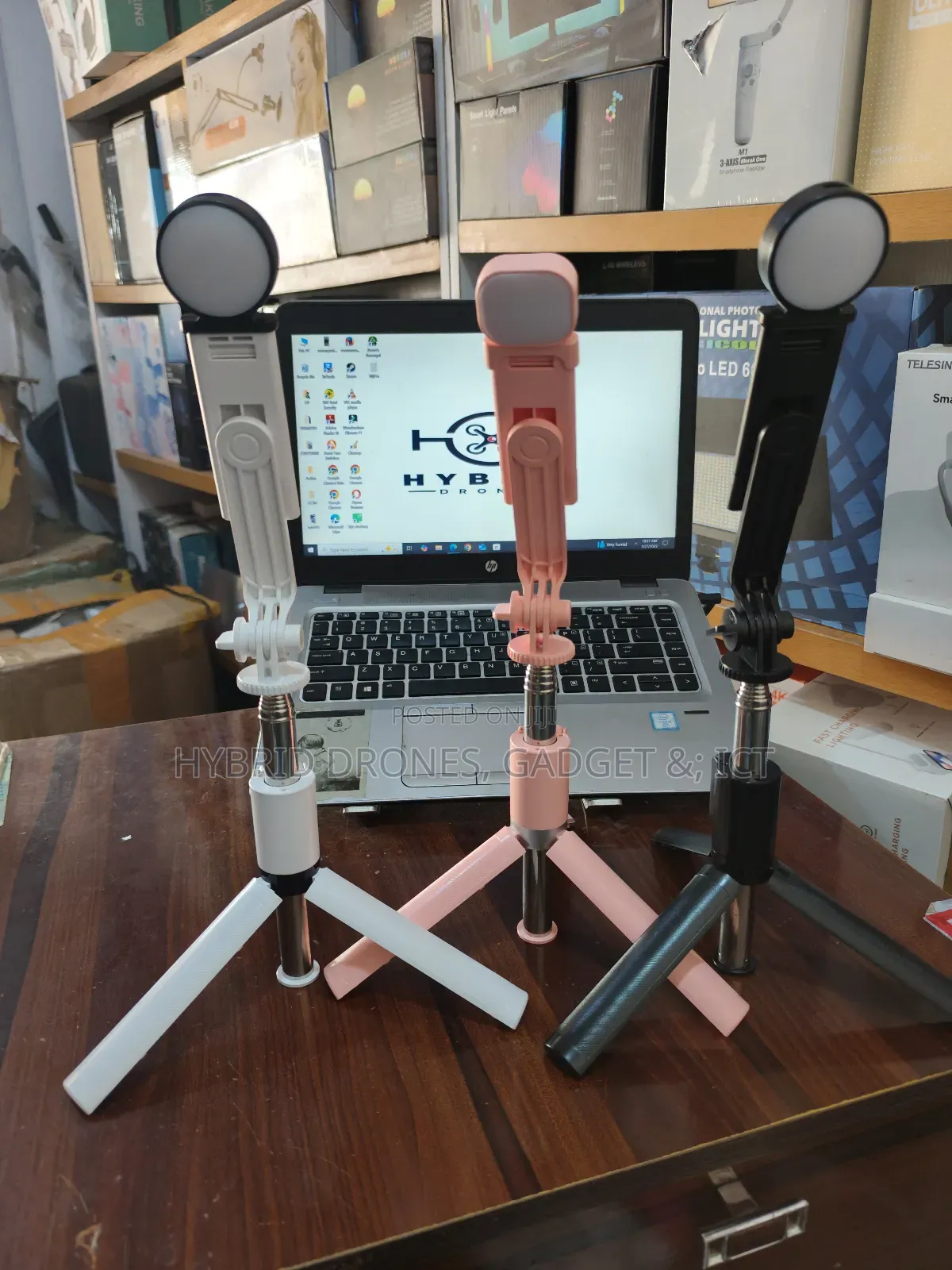 Portable Selfie Stick For Photograph With Wireless Remote