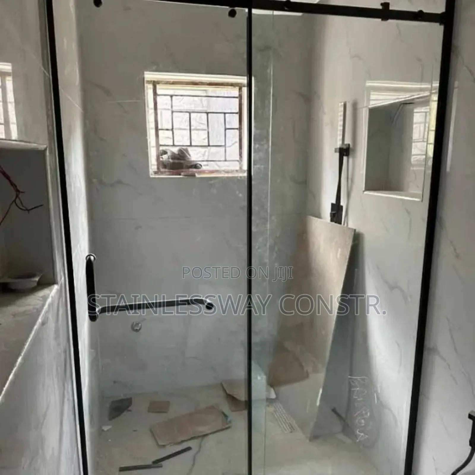 Shower Glass Cubicle With Black Frame  Vento