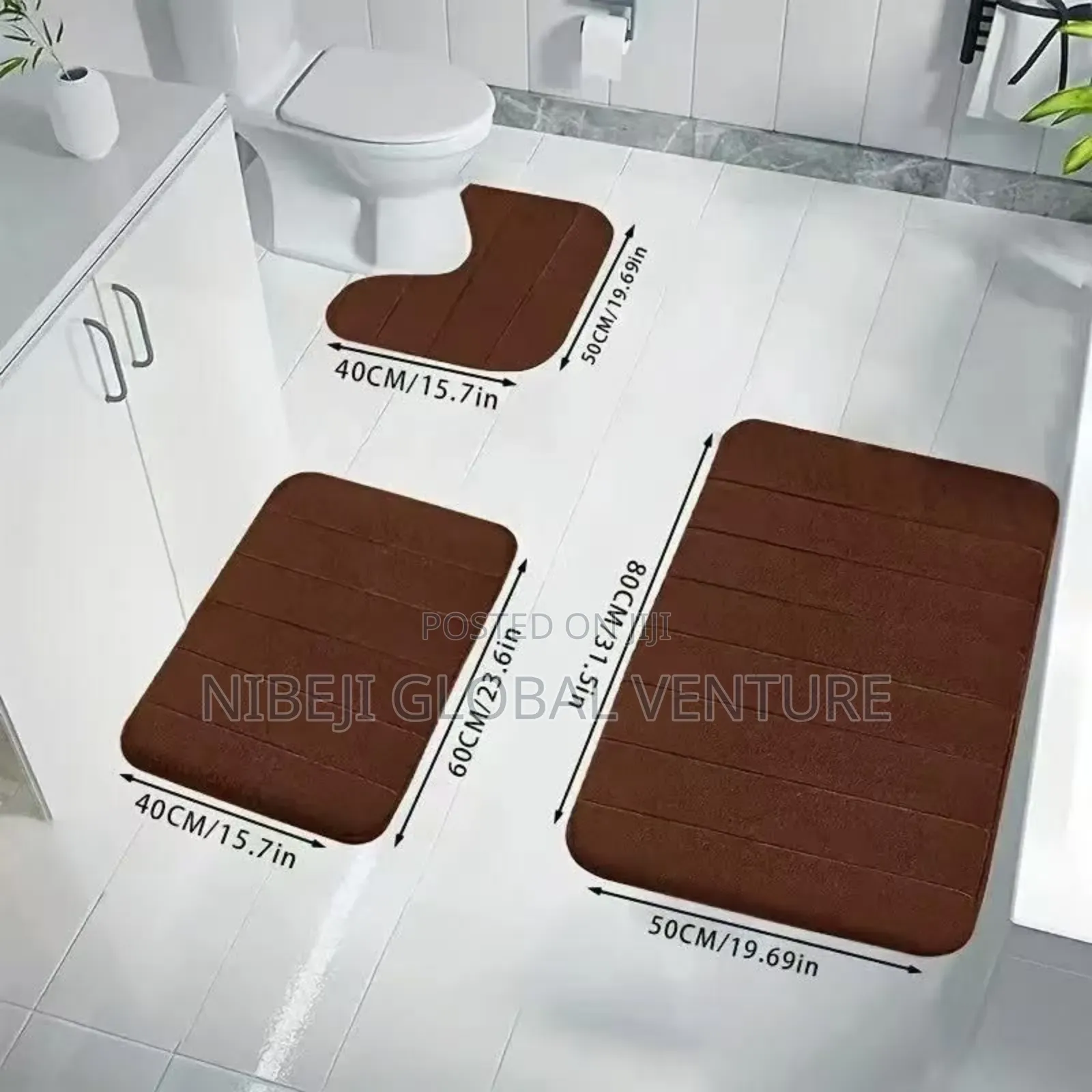 3in1 Super Absorbent Floor Mat, Anti Slip Bathroom Mat