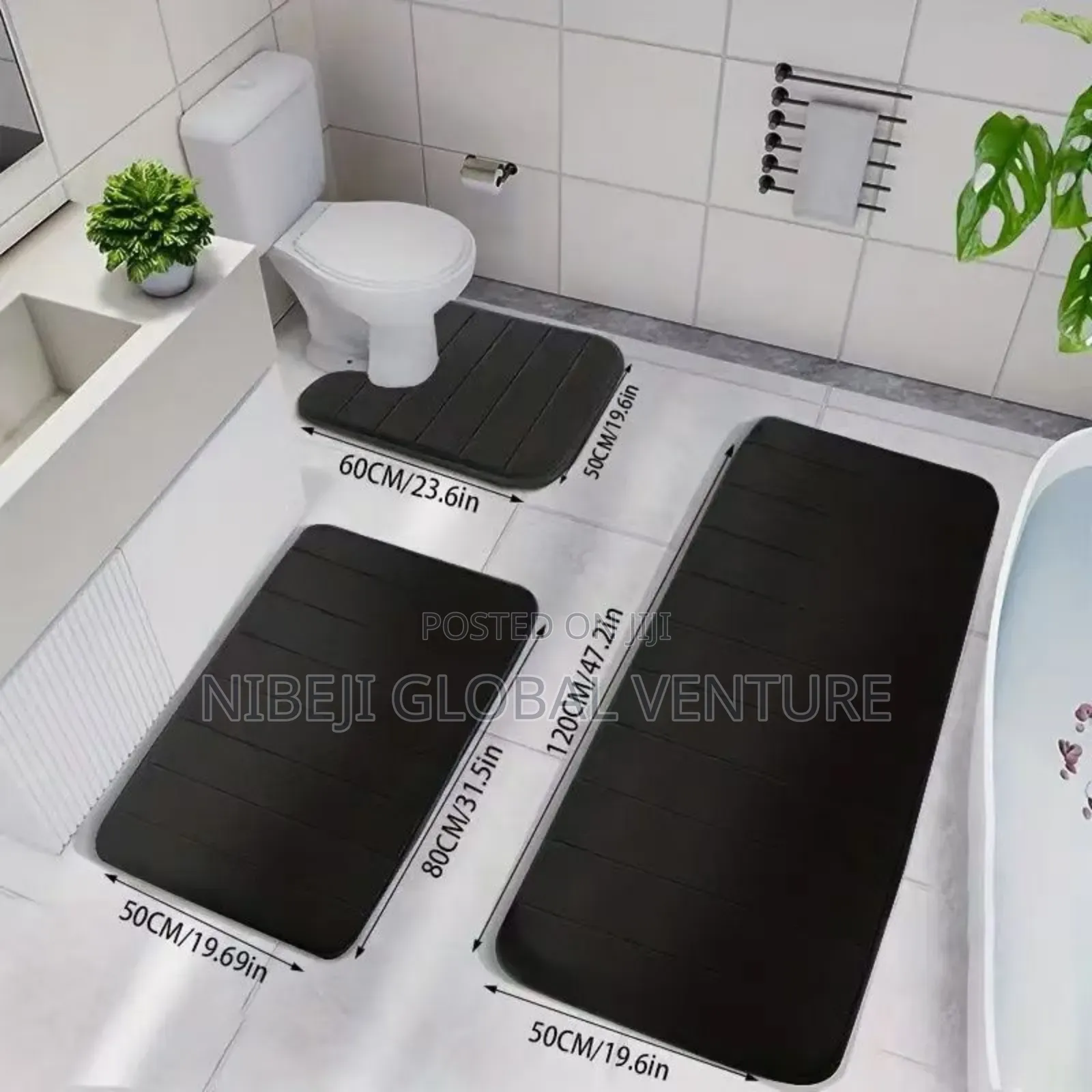 3in1 Super Absorbent Floor Mat, Anti Slip Bathroom Mat