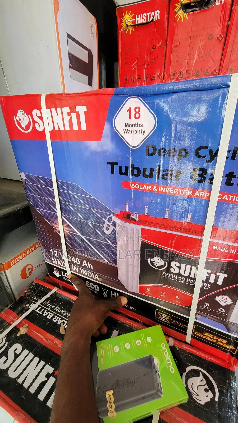 240ah 12v Sunfit Tall Tubular Battery