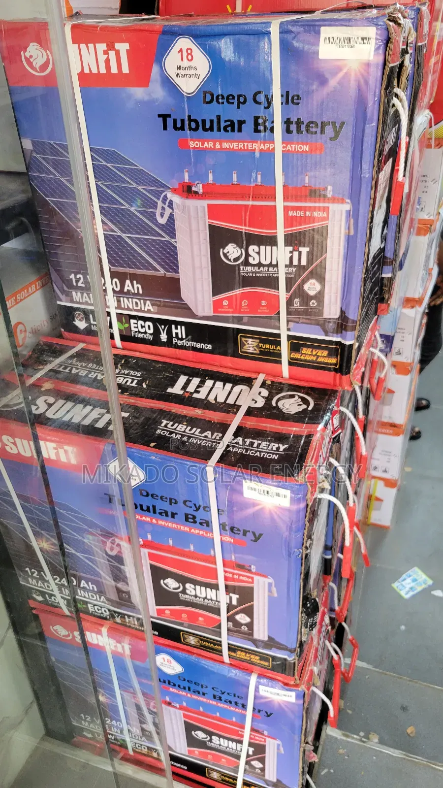 240ah 12v Sunfit Tall Tubular Battery