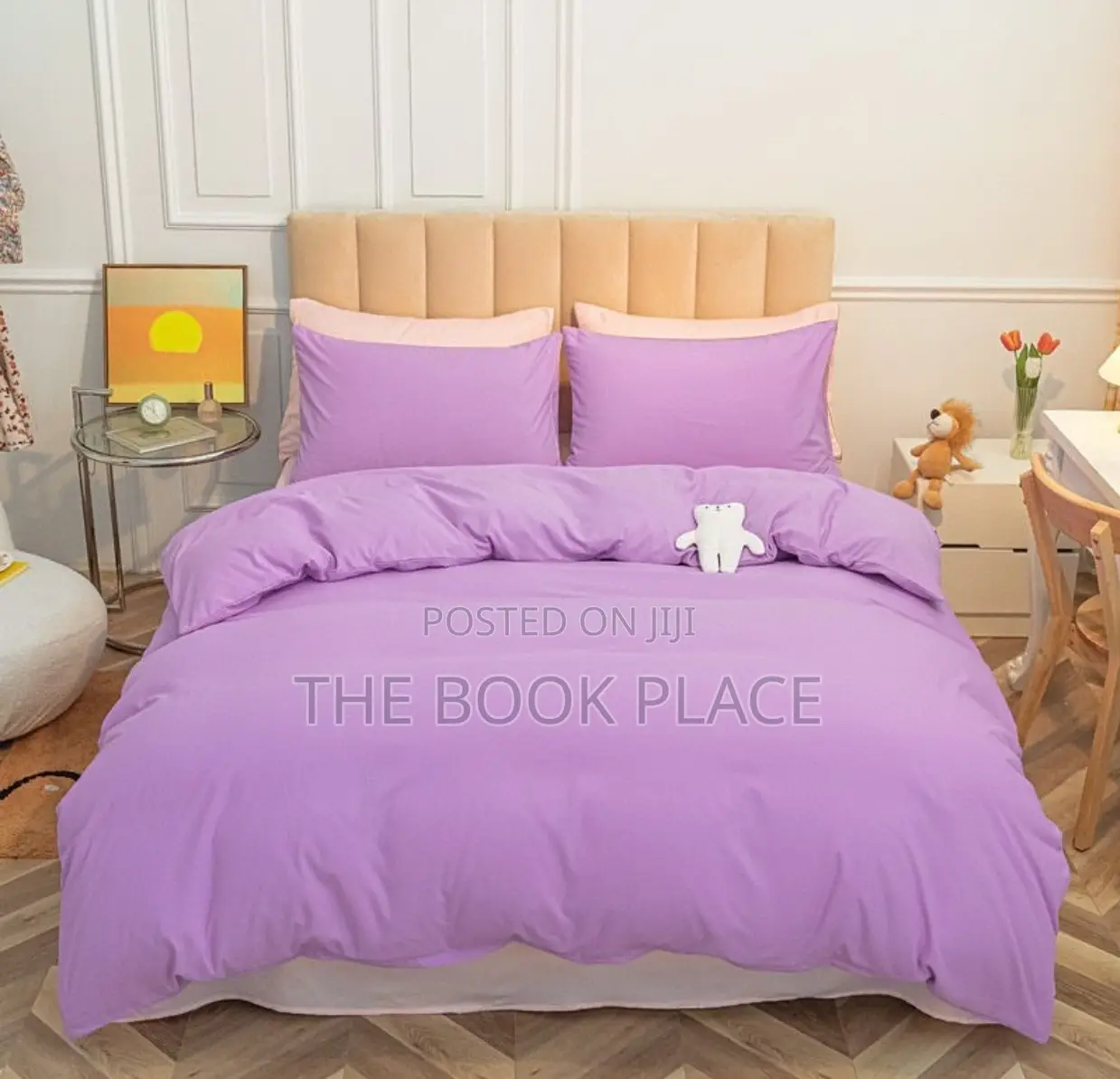 Lilac Plain Cotton Bedsheets