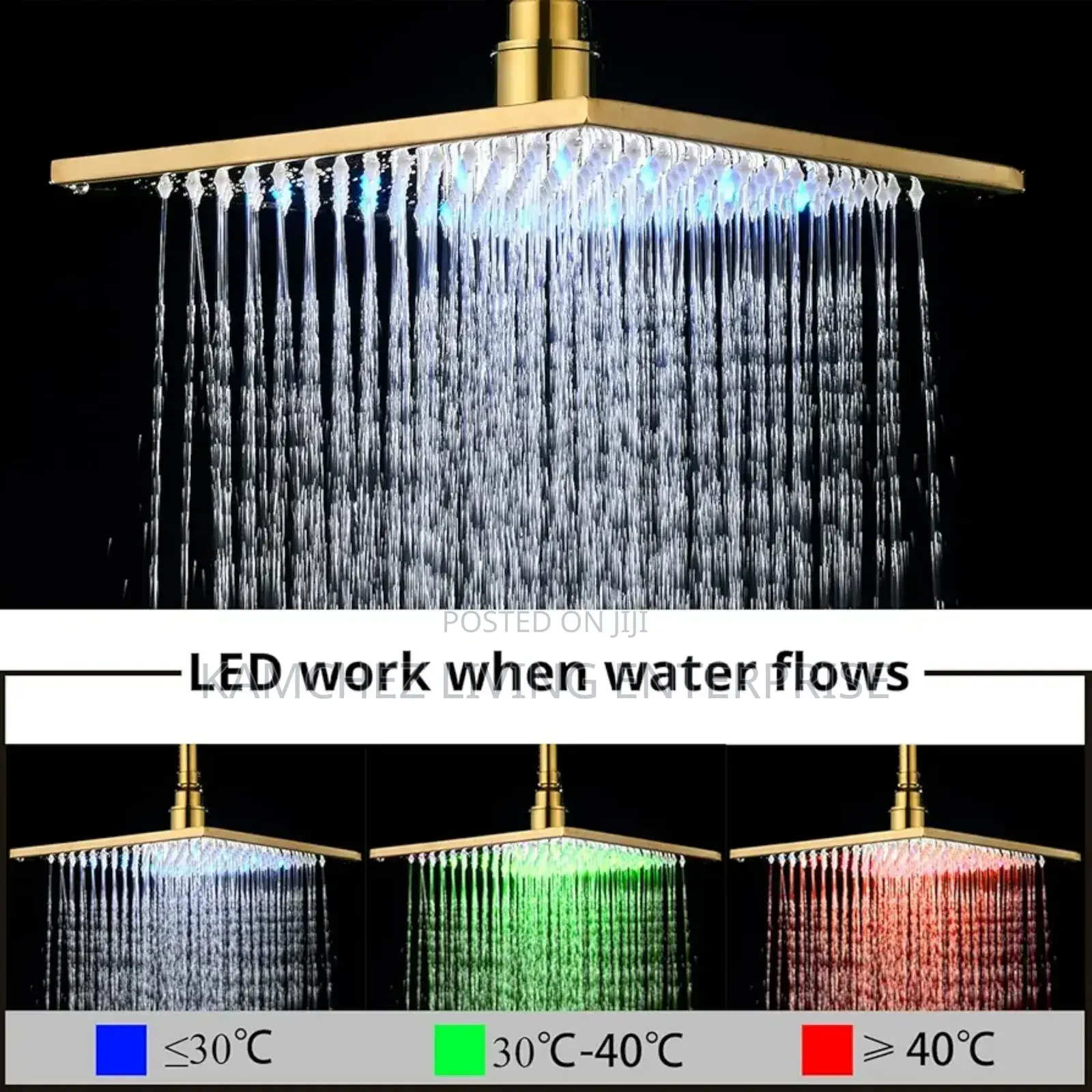 Luxury Gold 5 Ways Conduit Shower– Concealed Wall-Mount