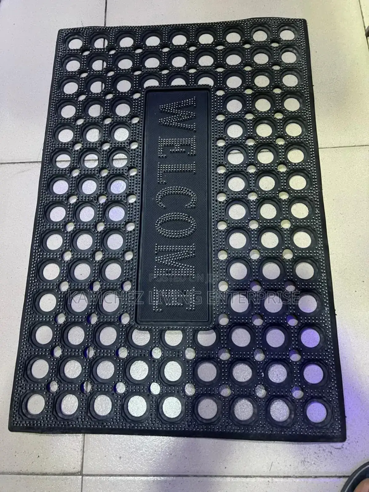 Durable Rubber Welcome Mat – All-Weather, Anti-Slip Design