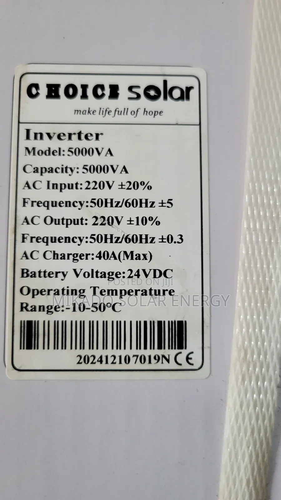 5kva 24v Choice Solar Pure Sine Wave Inverter