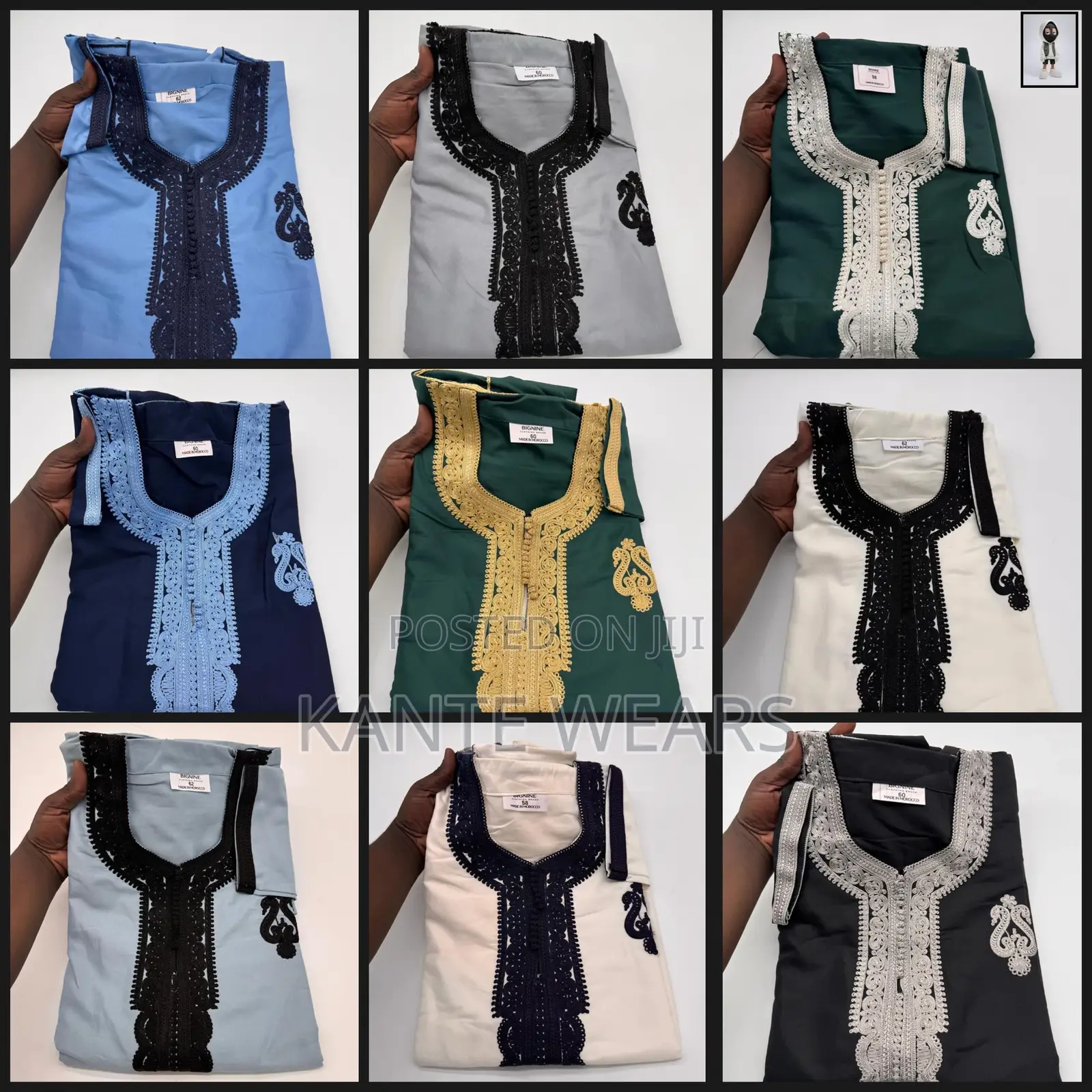 Moroccan Gandouras Jalabia Zip
