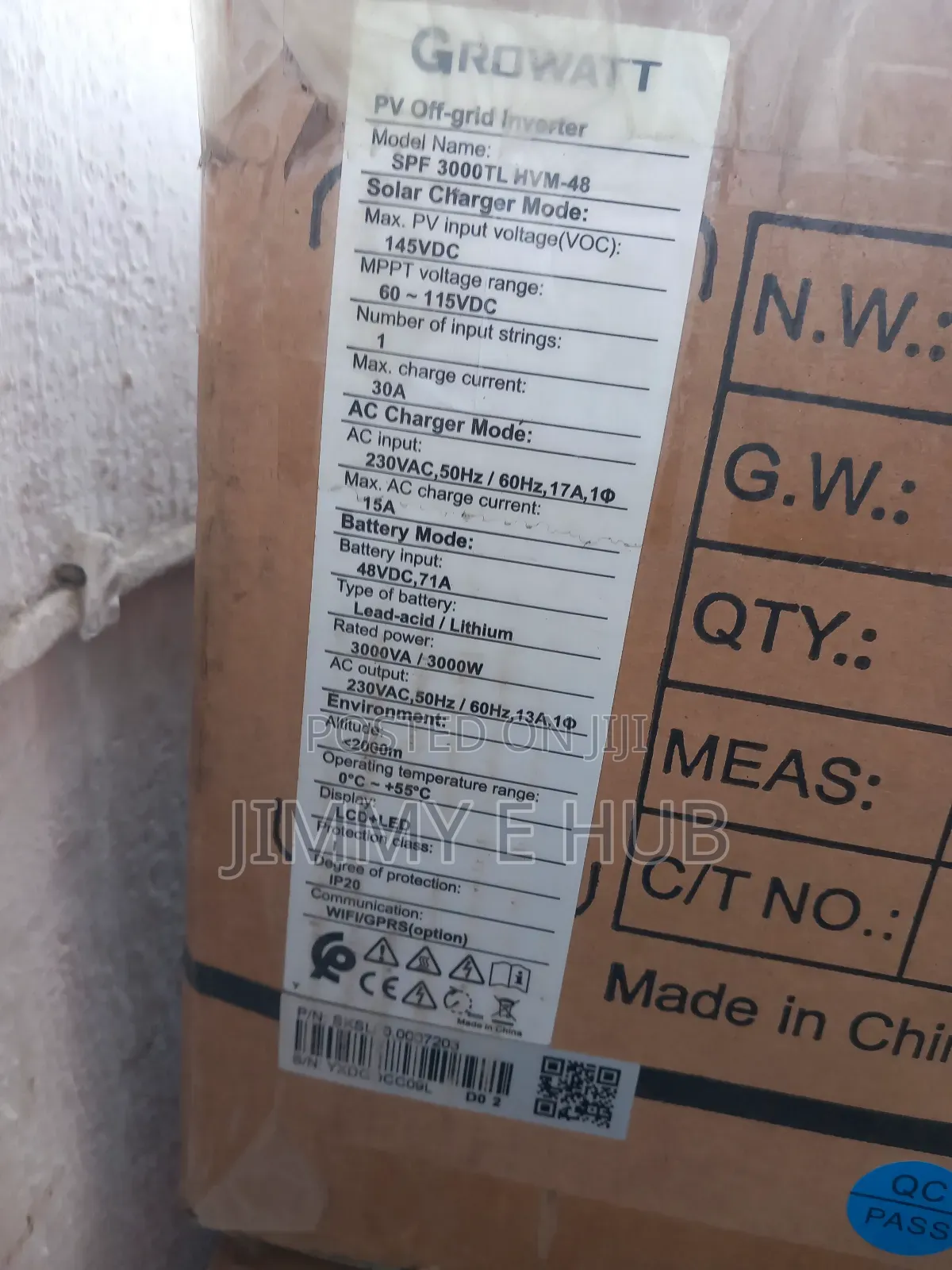 Growatt SPF 3000tl-HVL-48m