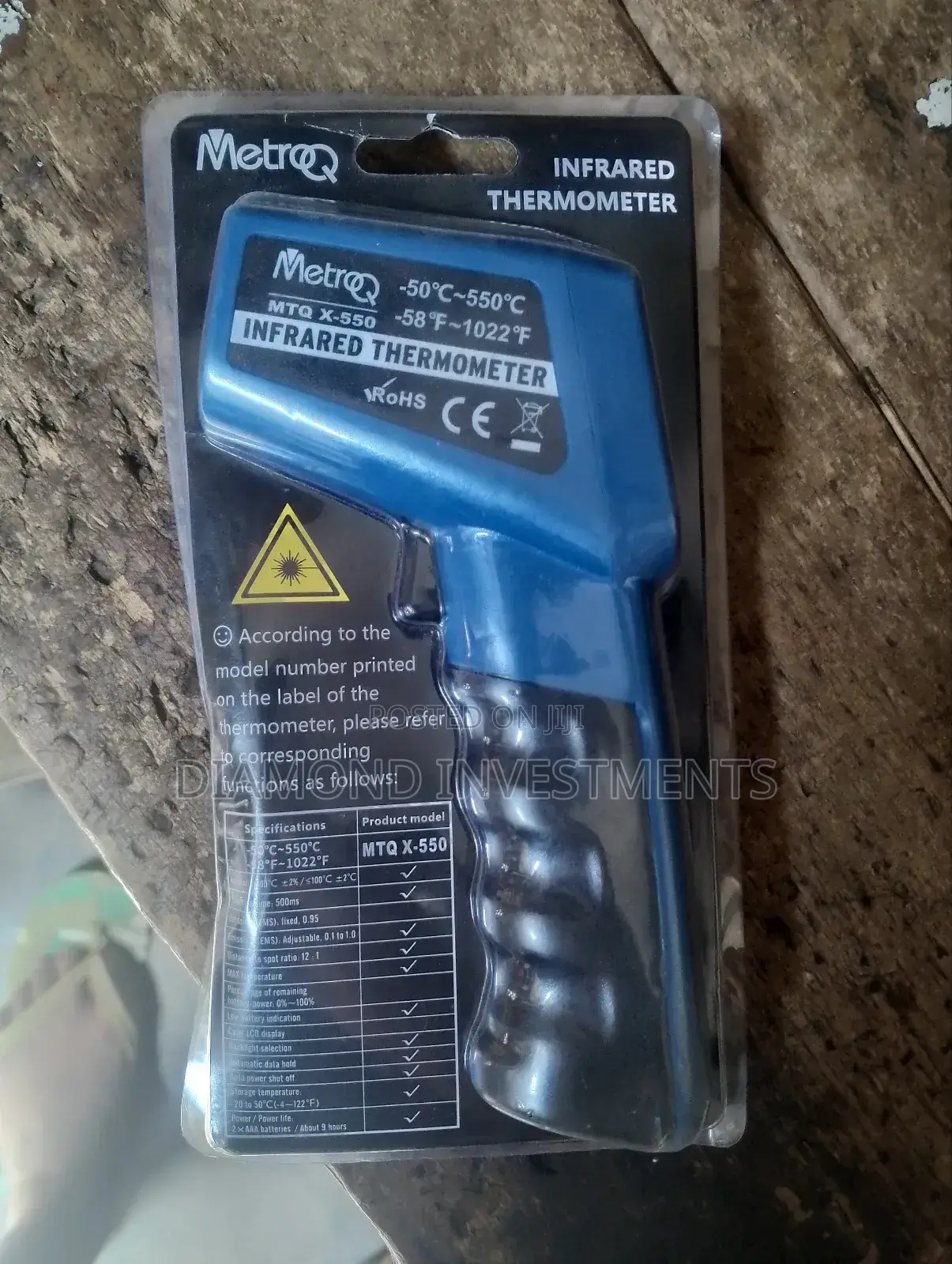 Infrared Thermometer 40-550c