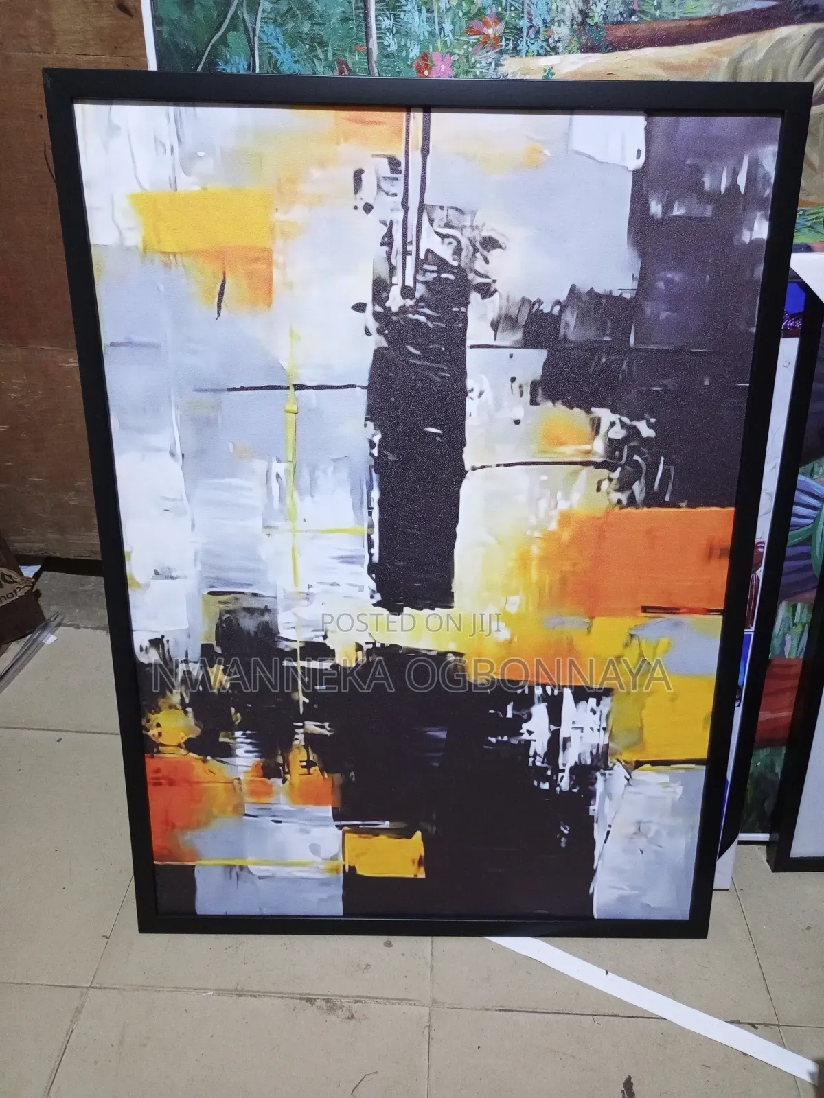 Orange Abstract Canvas Print Background