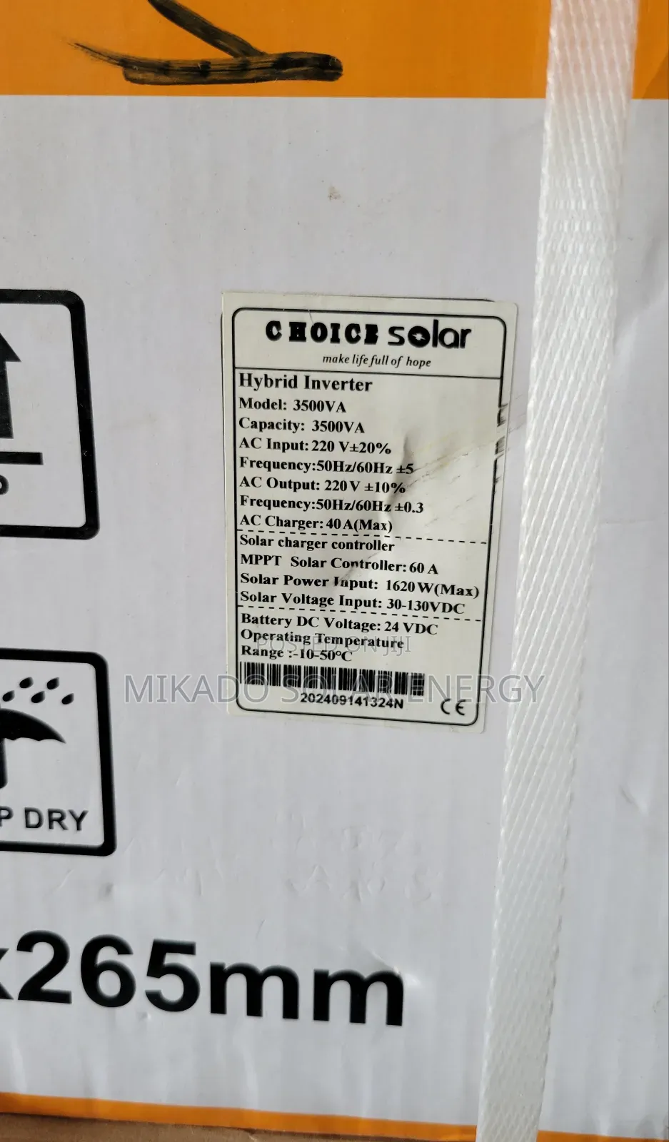 3.5kva 24v Choice Solar Pure Sine Wave Hybrid Inverter