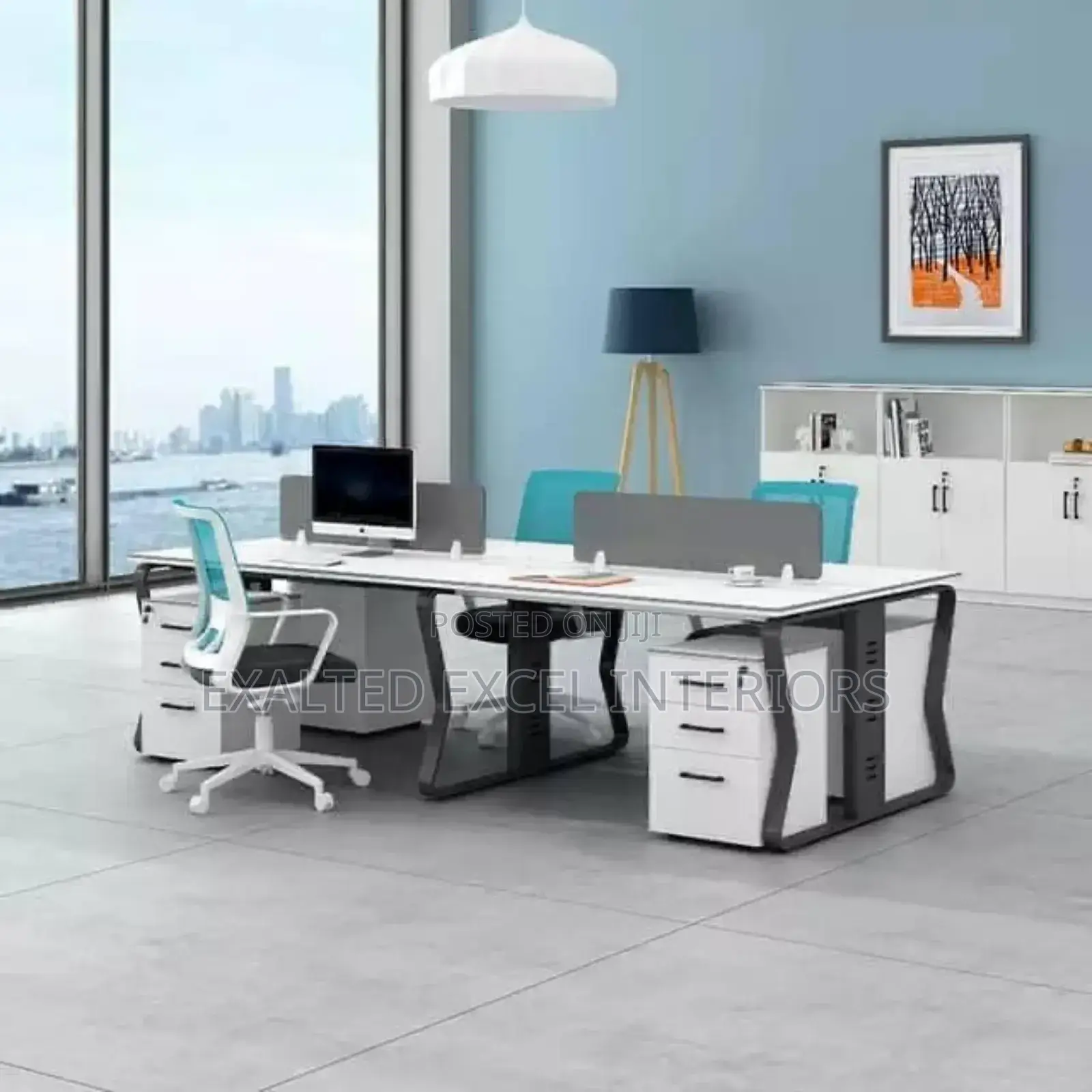 Imported Unique Quality Wooden Workstation by 4 Seater