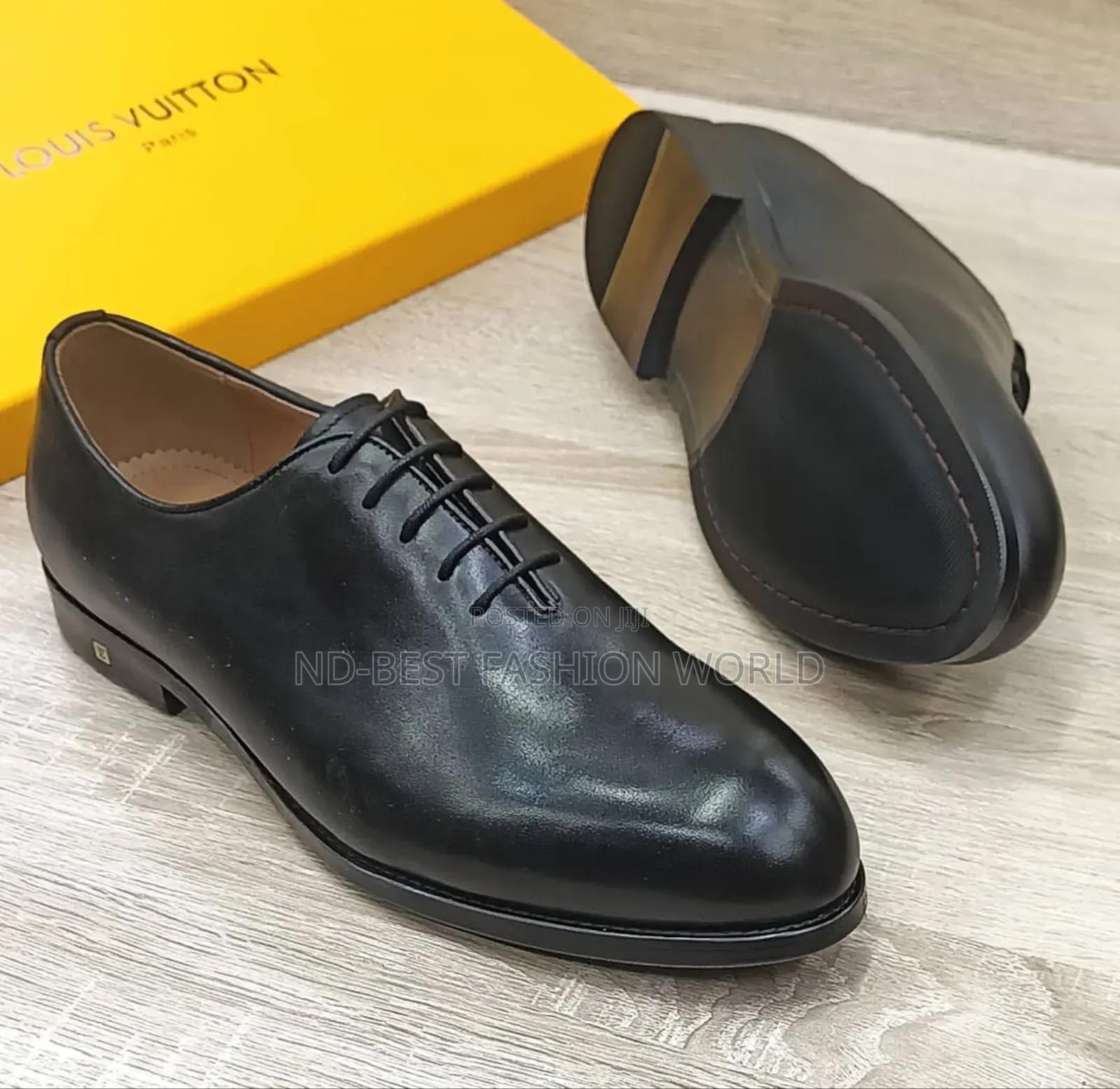 Black Leather Louise Vittuon Shoe