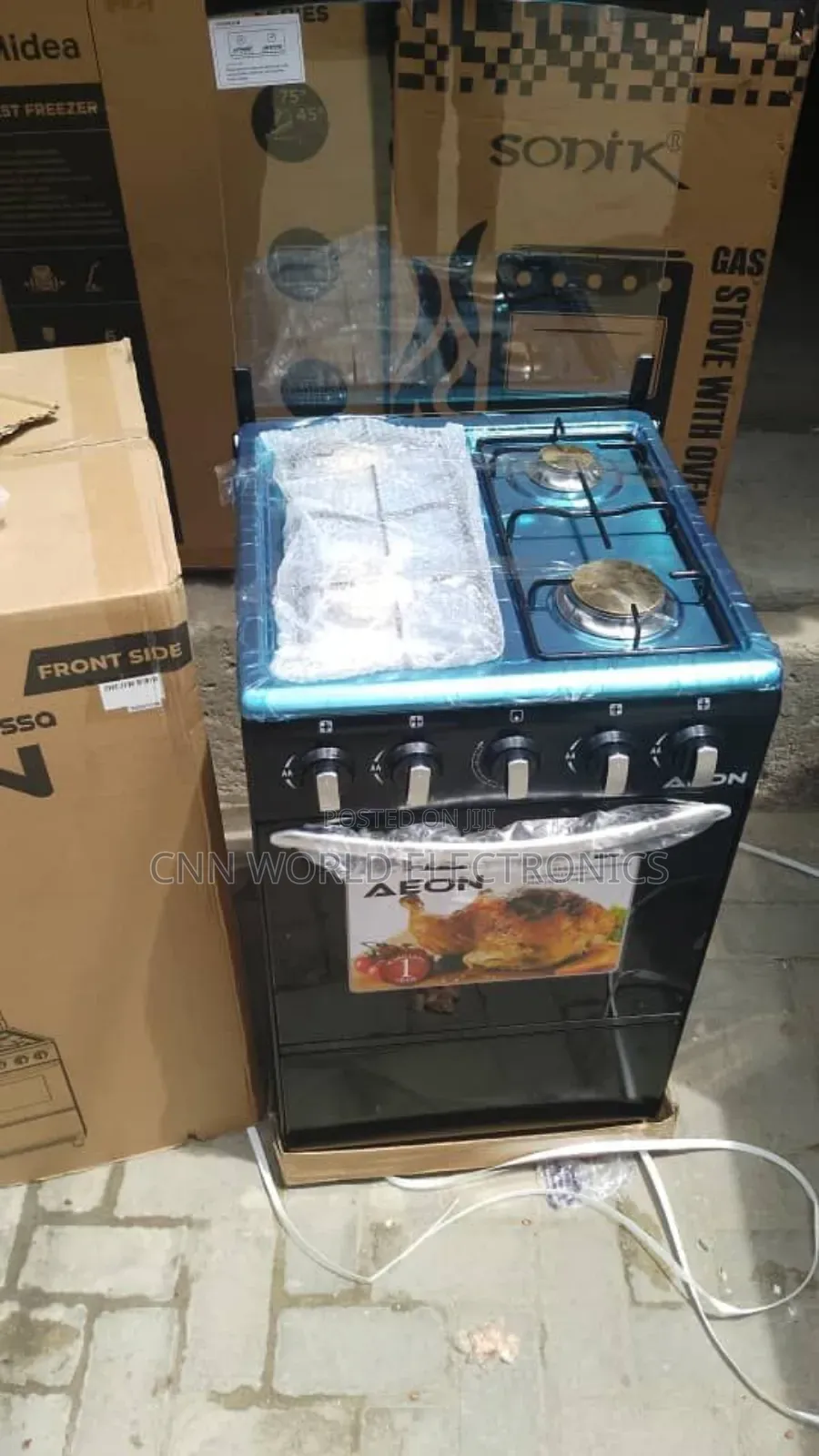 New Aeon 50cm Standing 4burners All Gas With Oven Blue Flame