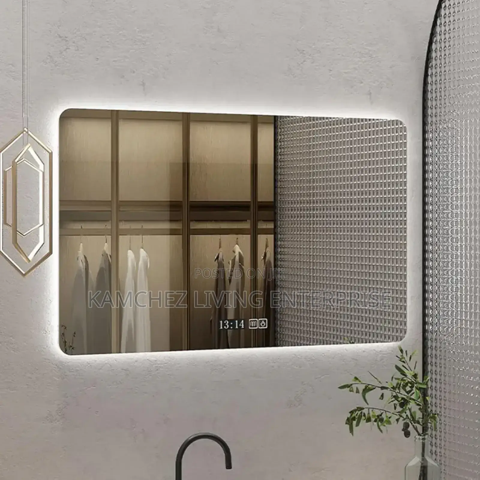 100*70cm Rectangular Led Mirror – Anti-Fog, Shatterproof