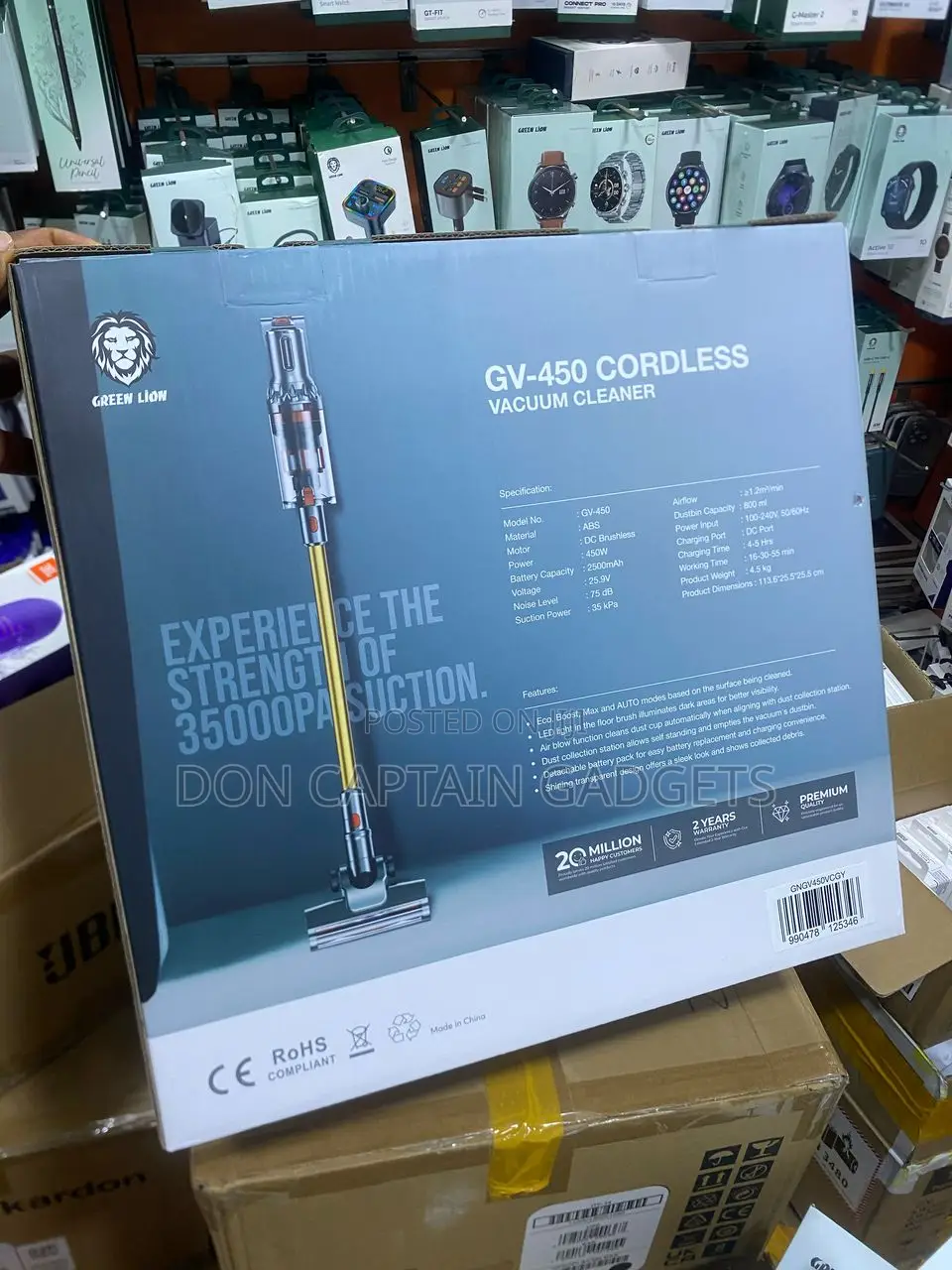 Green Lion Gv-450 Cordless Vacuum Cleaner 450w