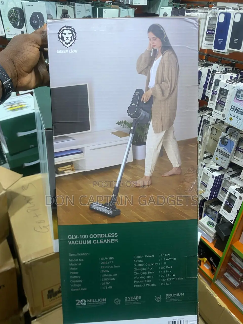 Green Lion GLV-100 Cordless Vacuum Cleaner 250w