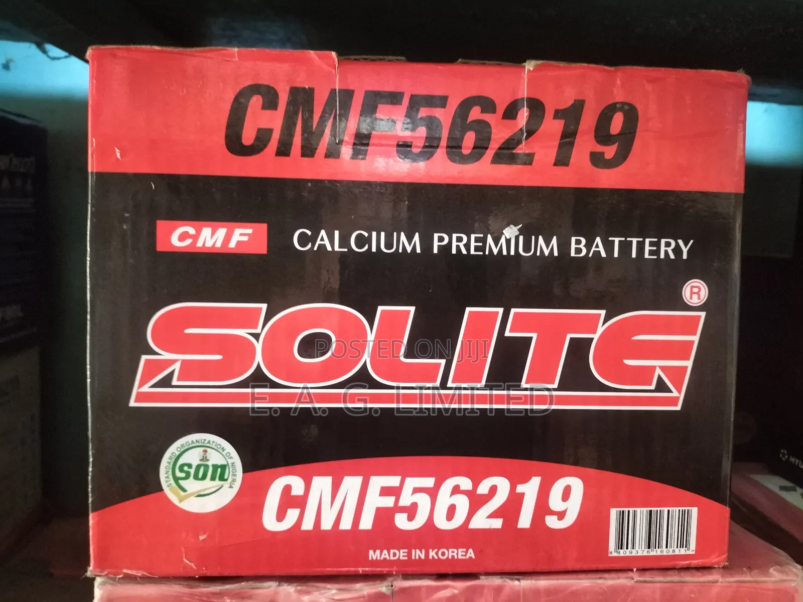 Solite Starter Battery. 62ah (C20)12 Volts, 520 Amps (En).