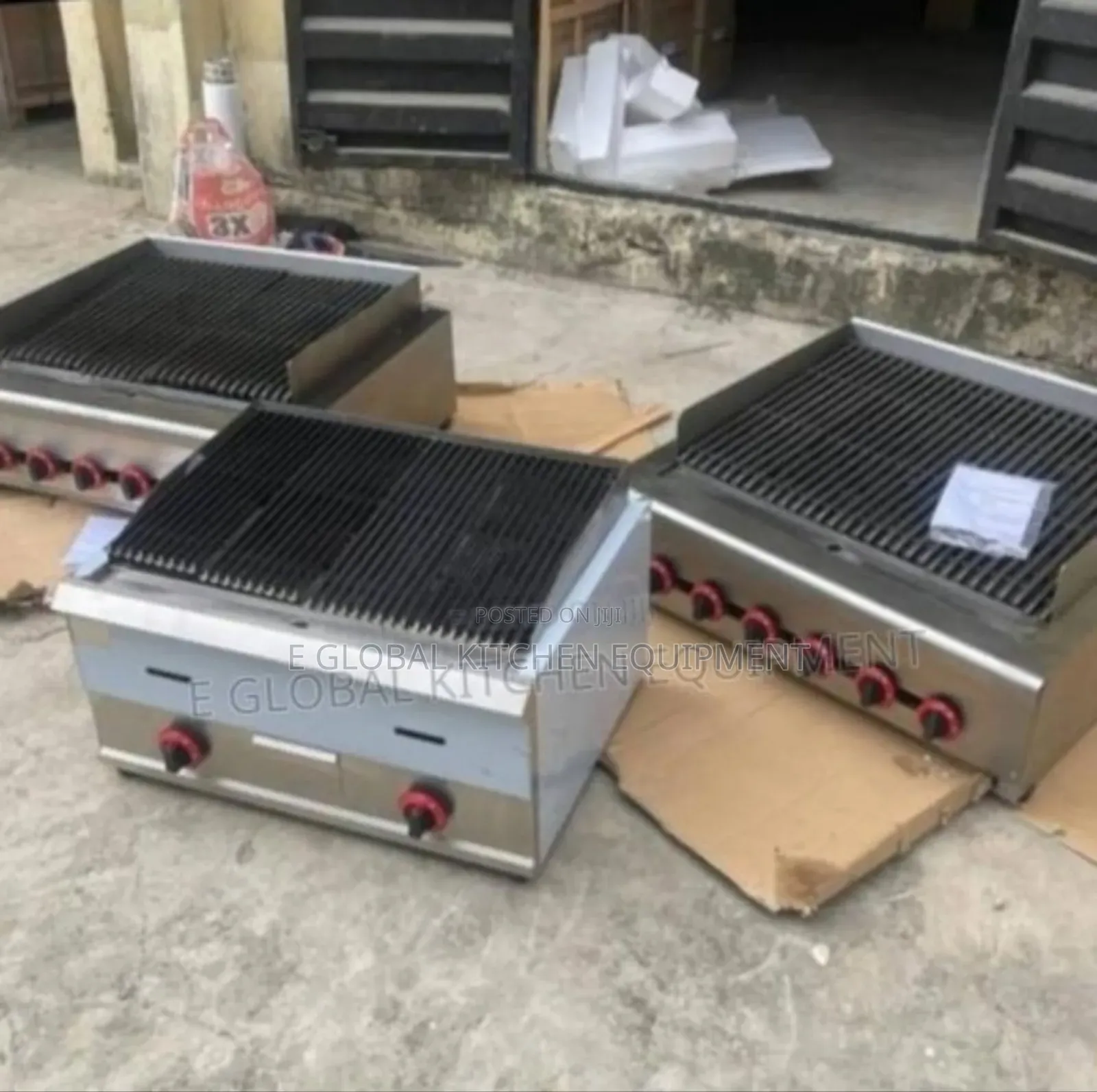 Lava Rock Grill Machine Two Burners